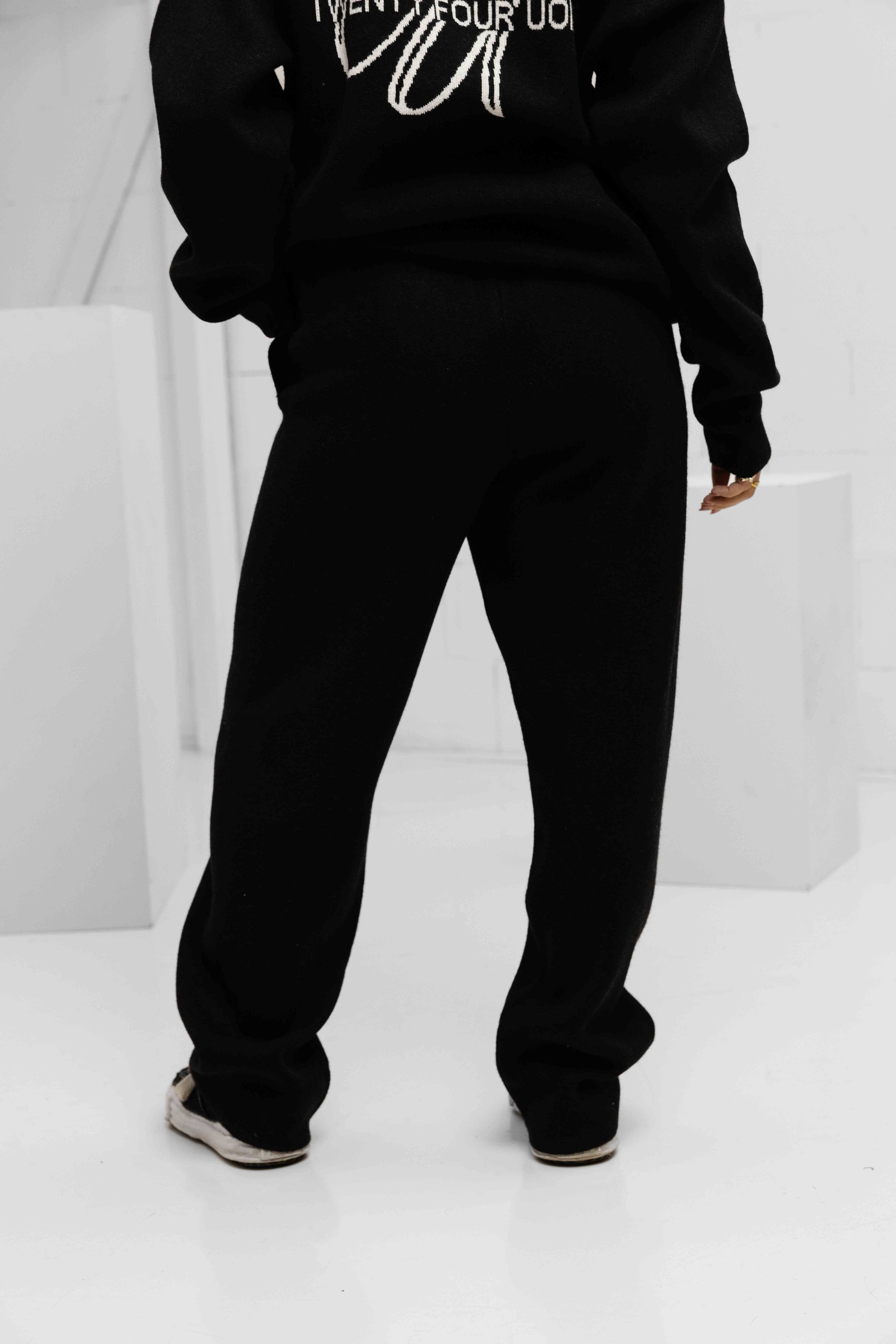 Knitted Trainingspak Dames Zwart