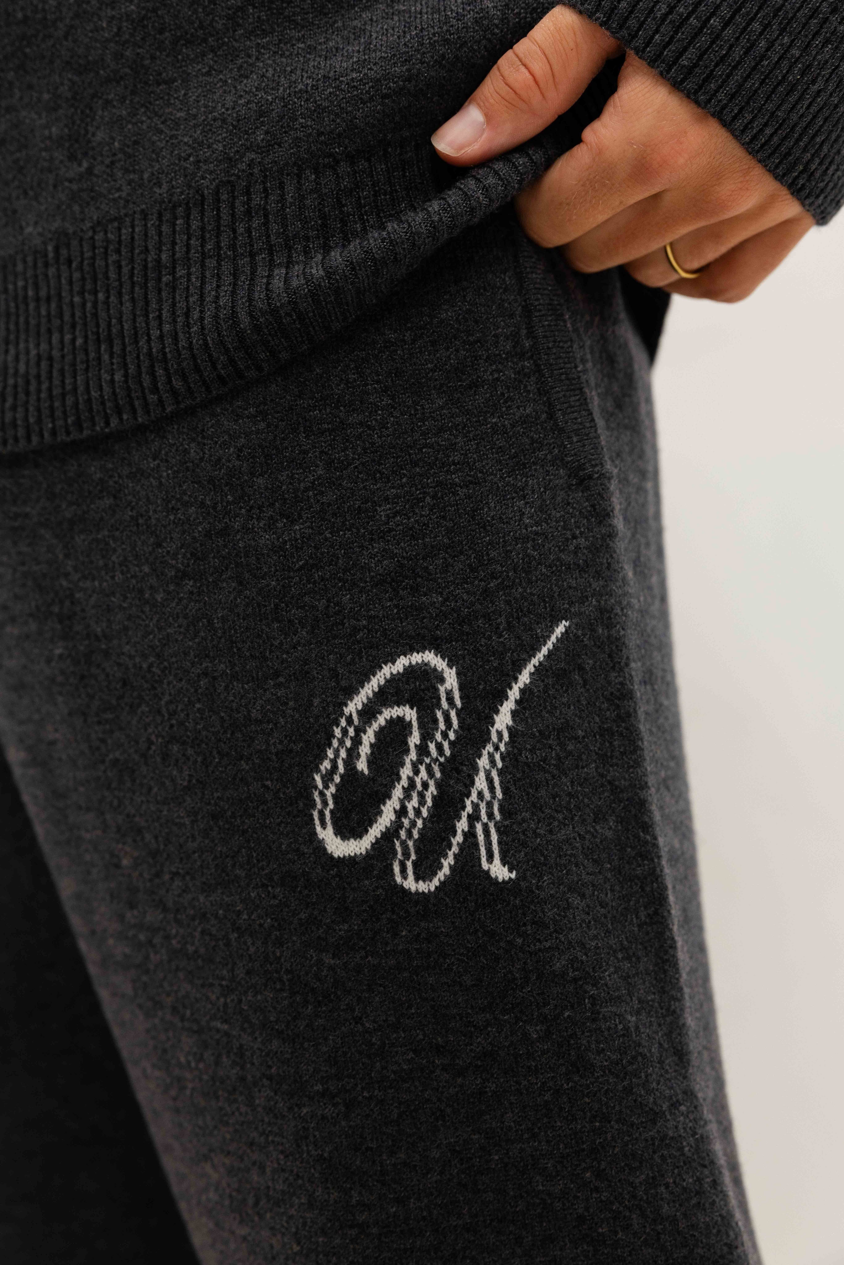 Knitted Trainingspak Heren Dark Grey