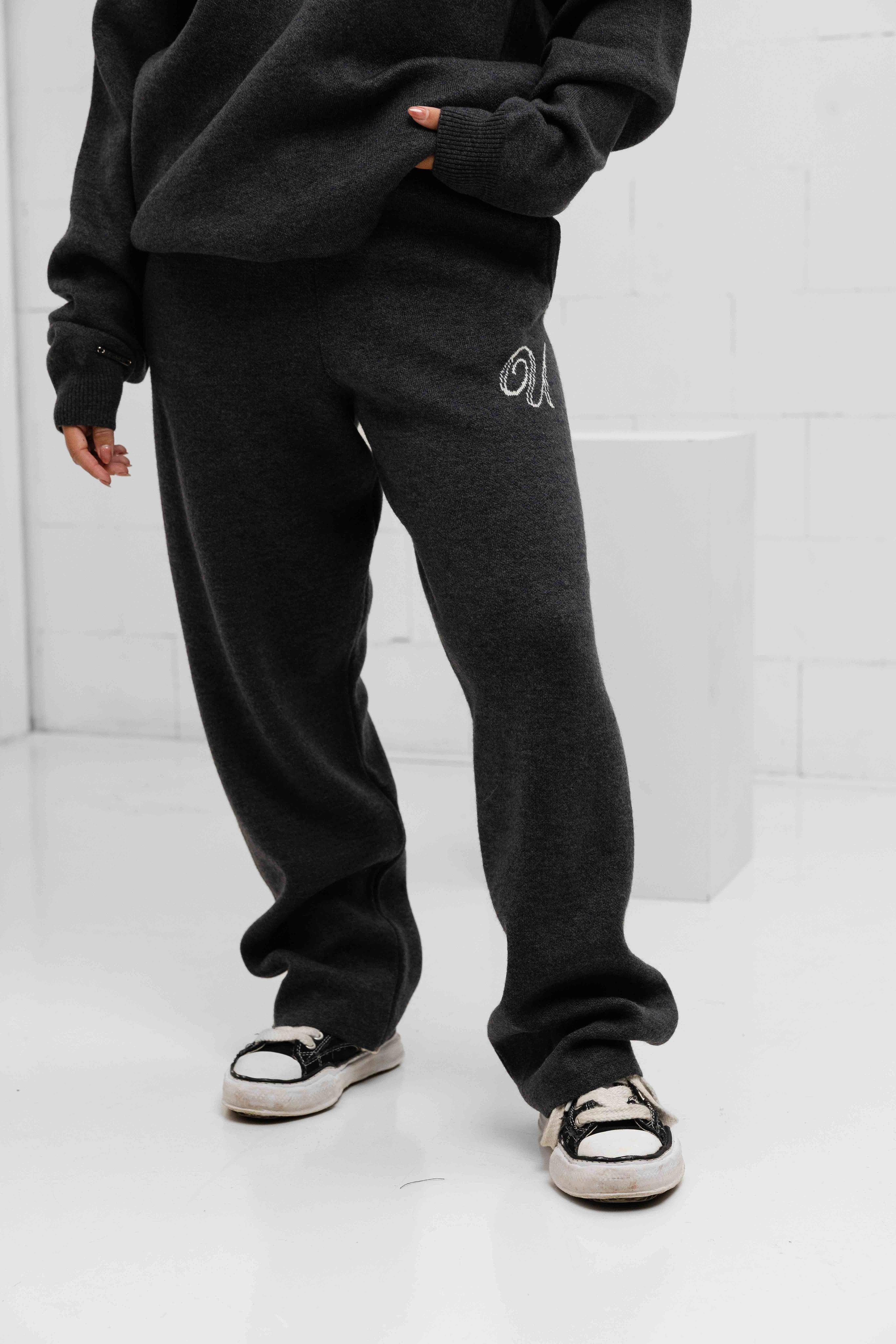 Knitted Trainingspak Dames Dark Grey