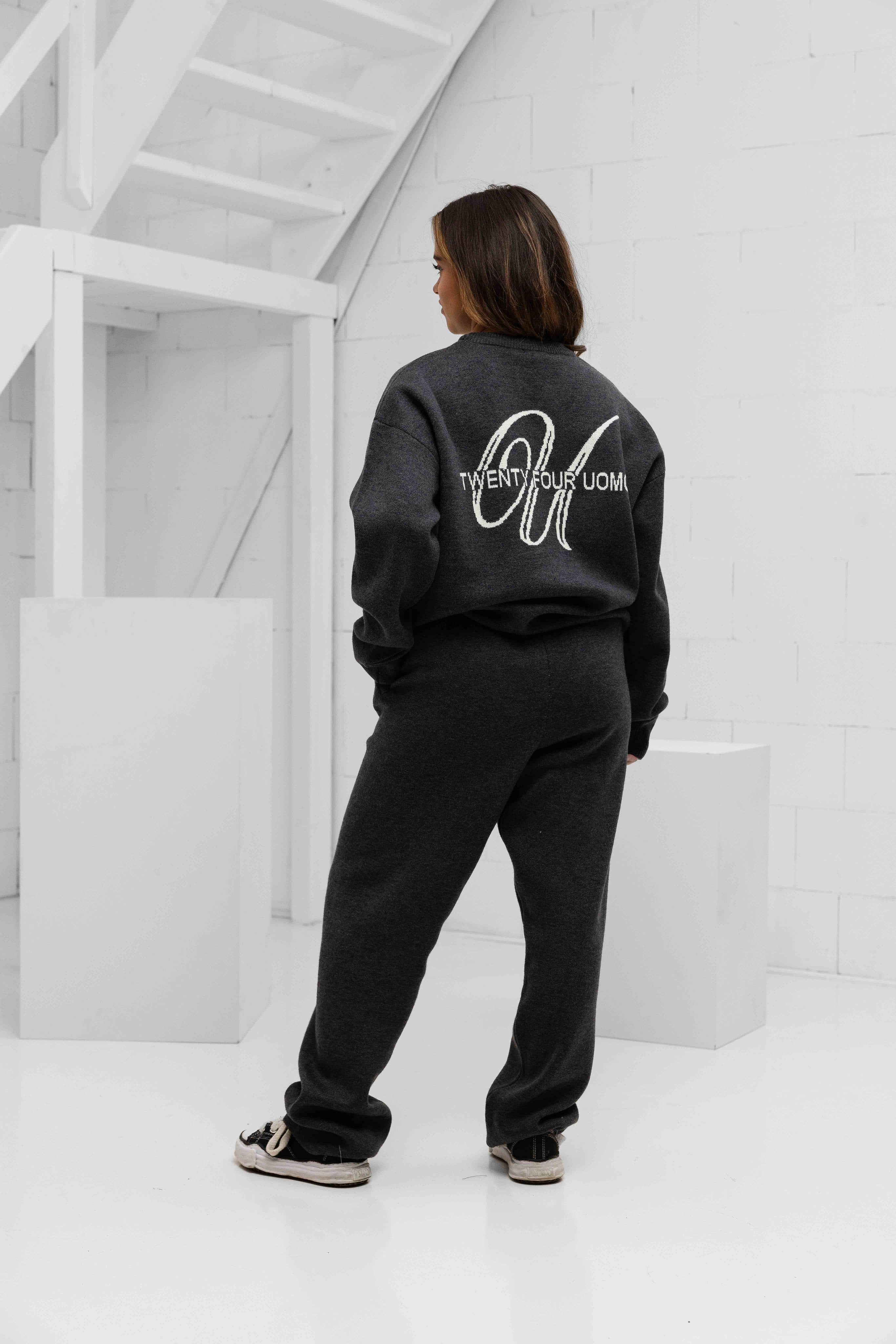 Knitted Trainingspak Dames Dark Grey