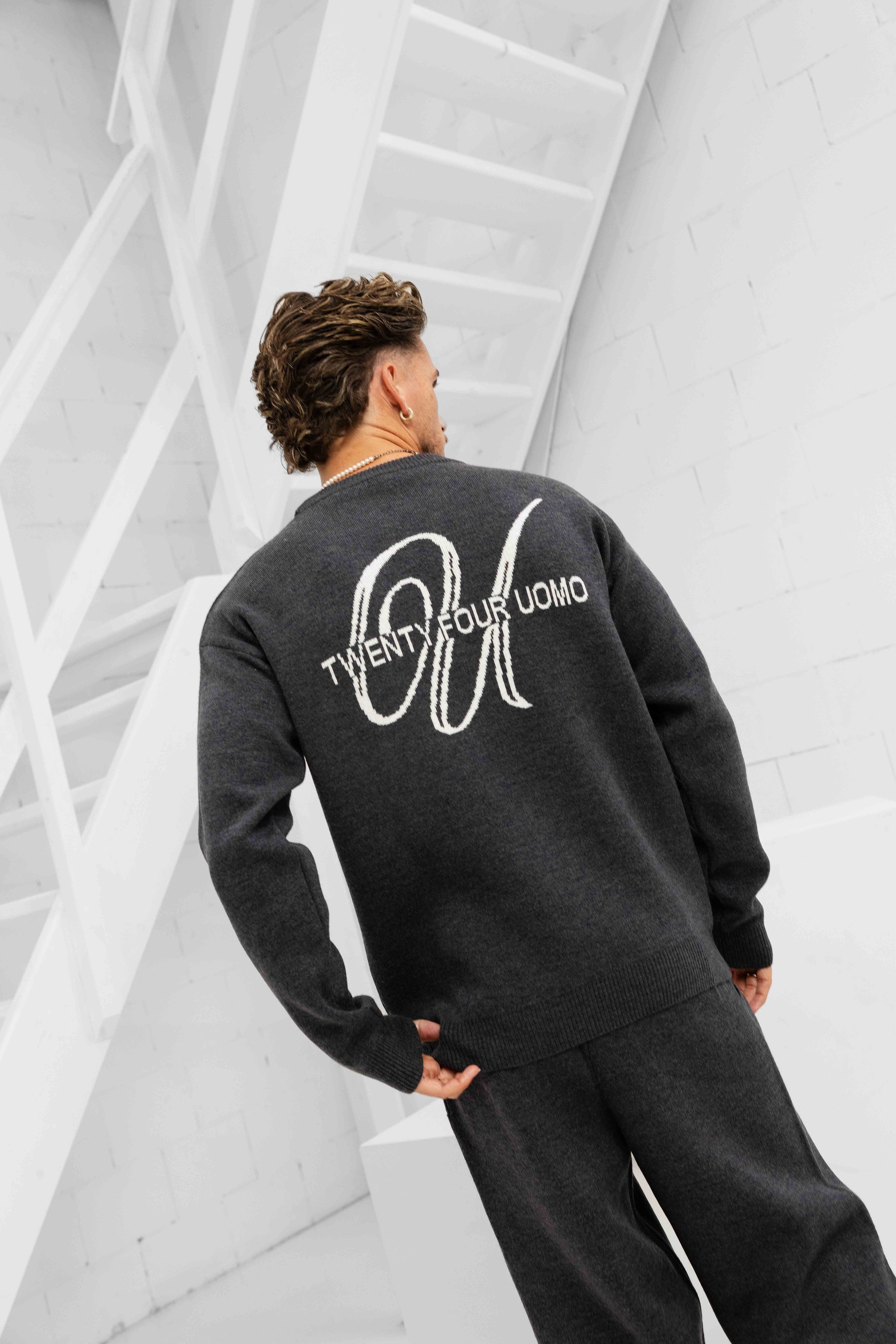 Knitted Trainingspak Heren Dark Grey