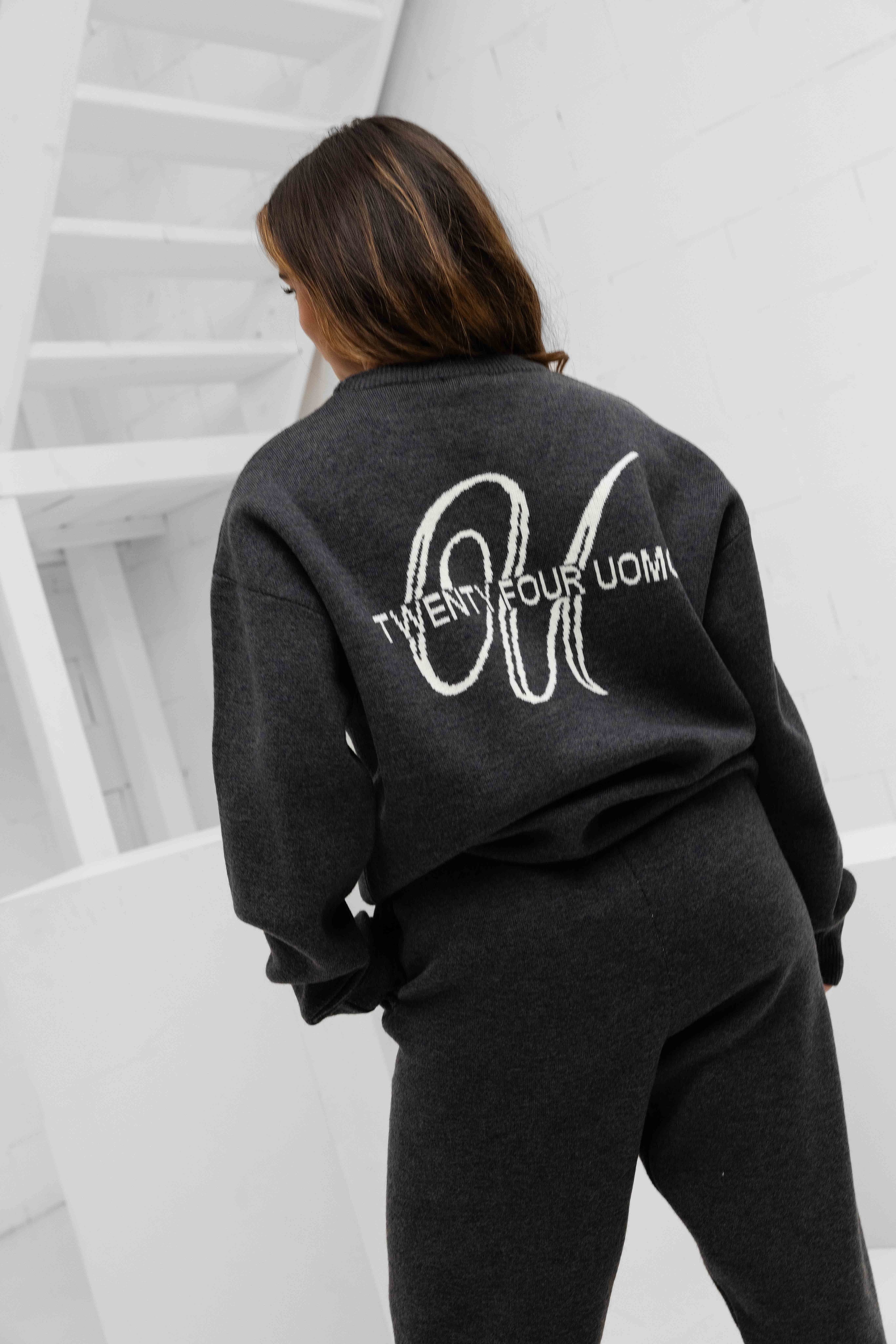 Knitted Trainingspak Dames Dark Grey