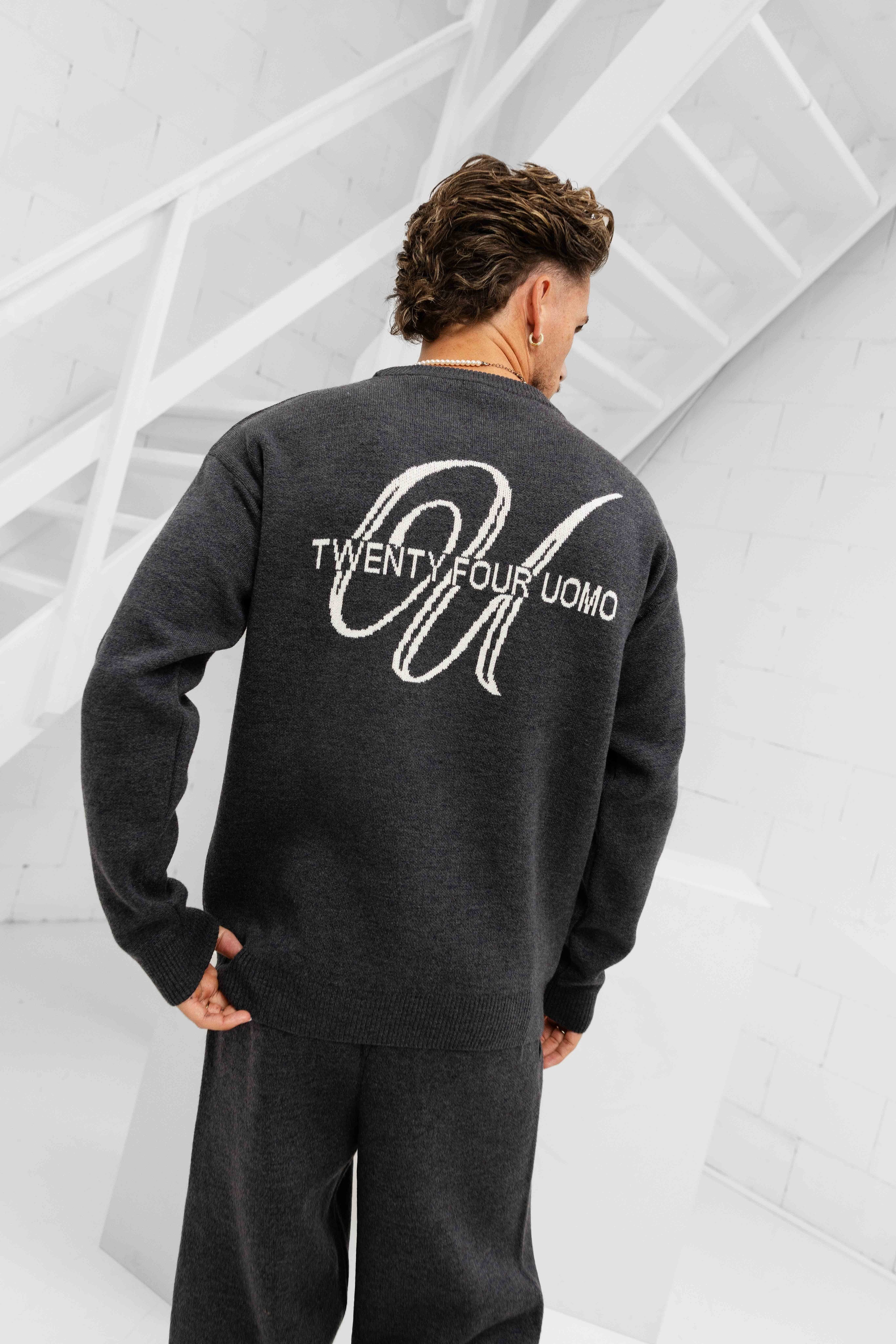 Knitted Trainingspak Heren Dark Grey