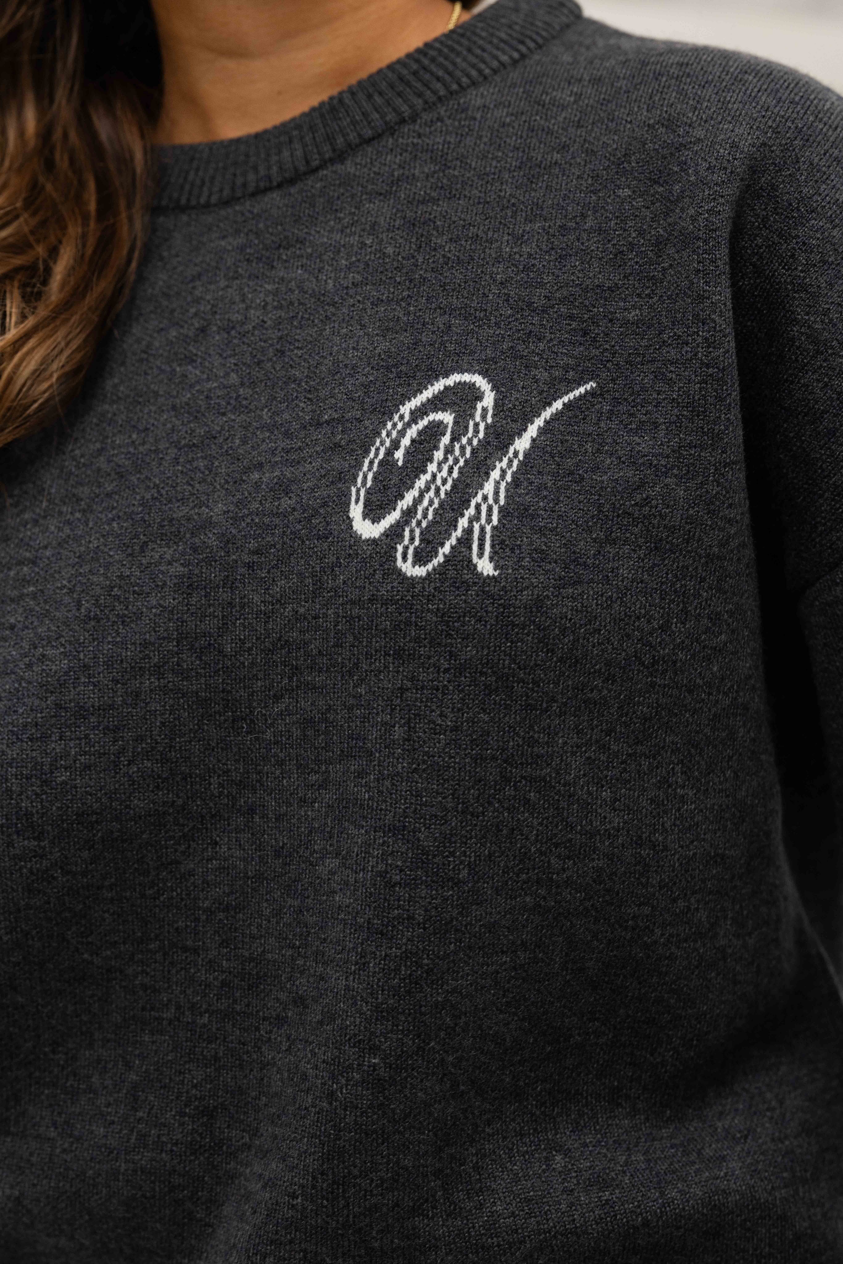 Knitted Trainingspak Dames Dark Grey