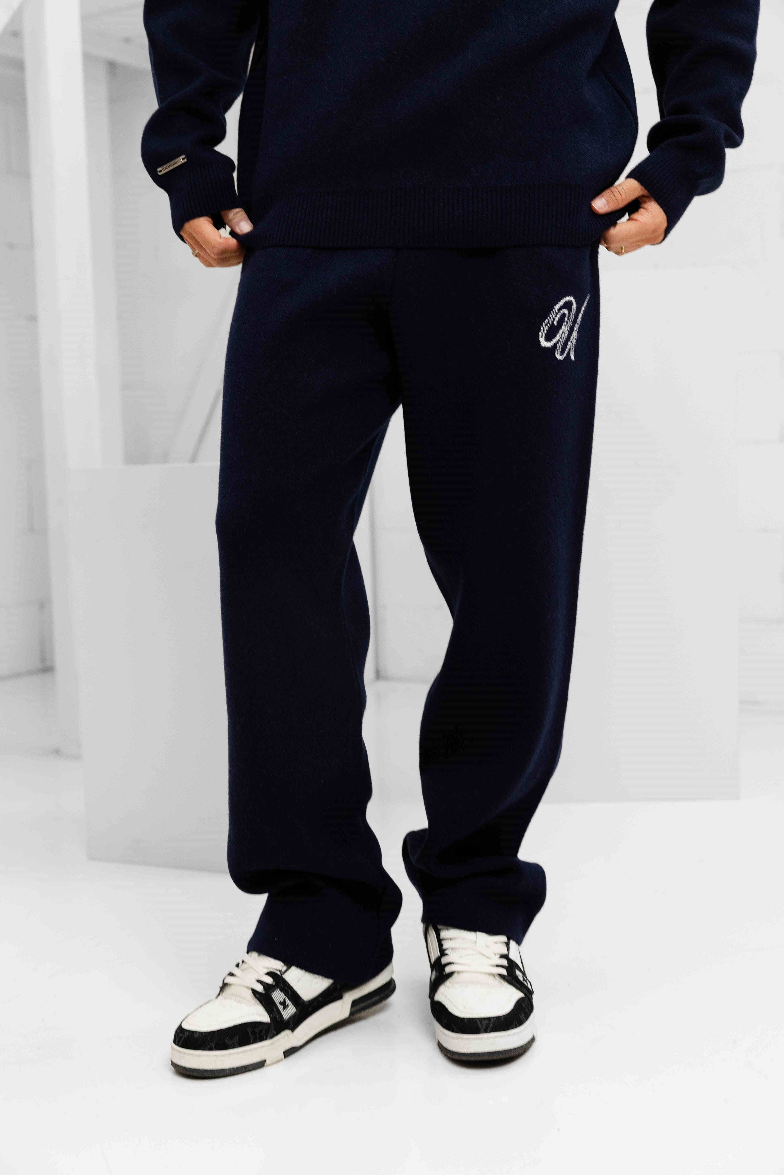Knitted Trainingspak Heren Navy