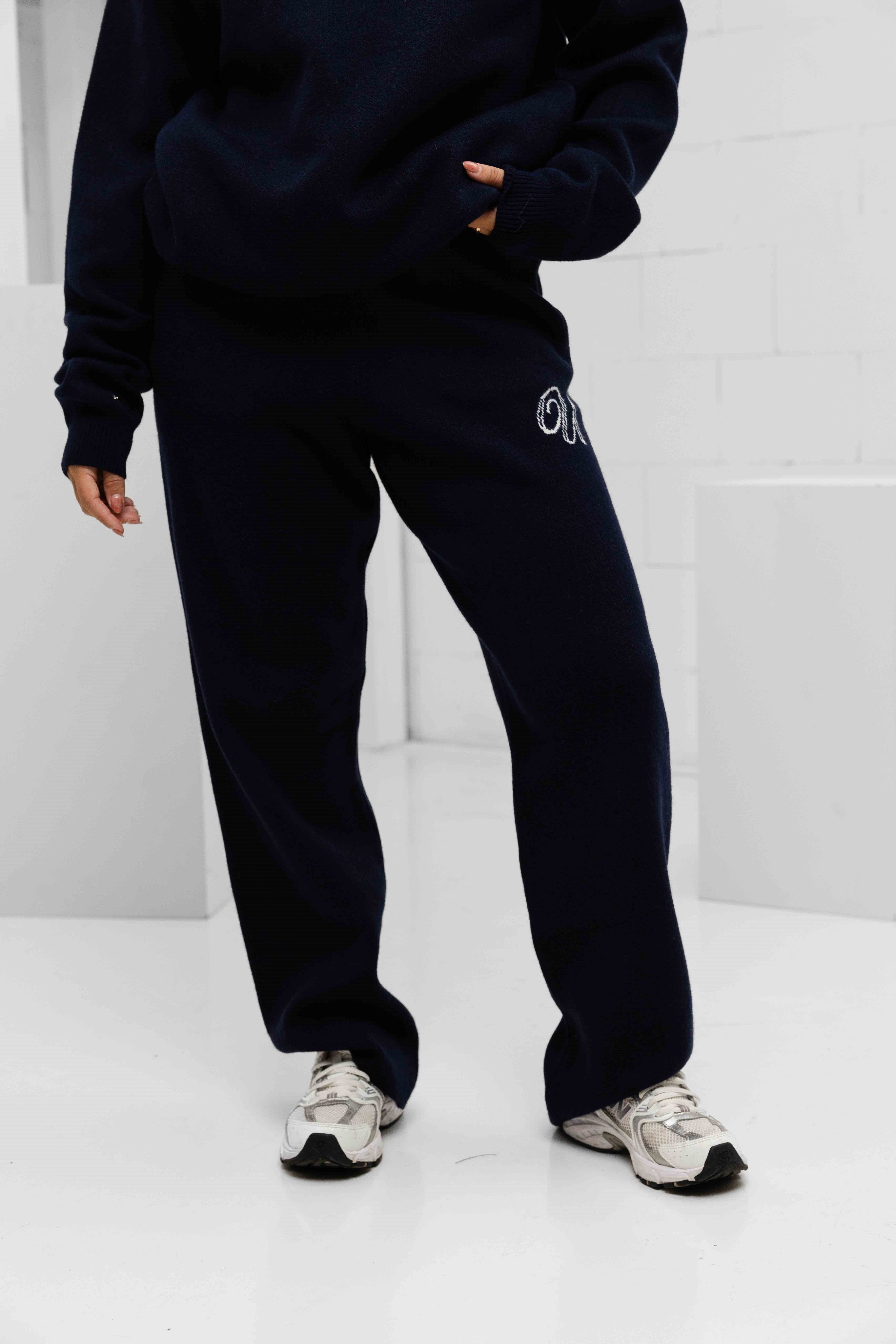 Knitted Trainingspak Dames Navy