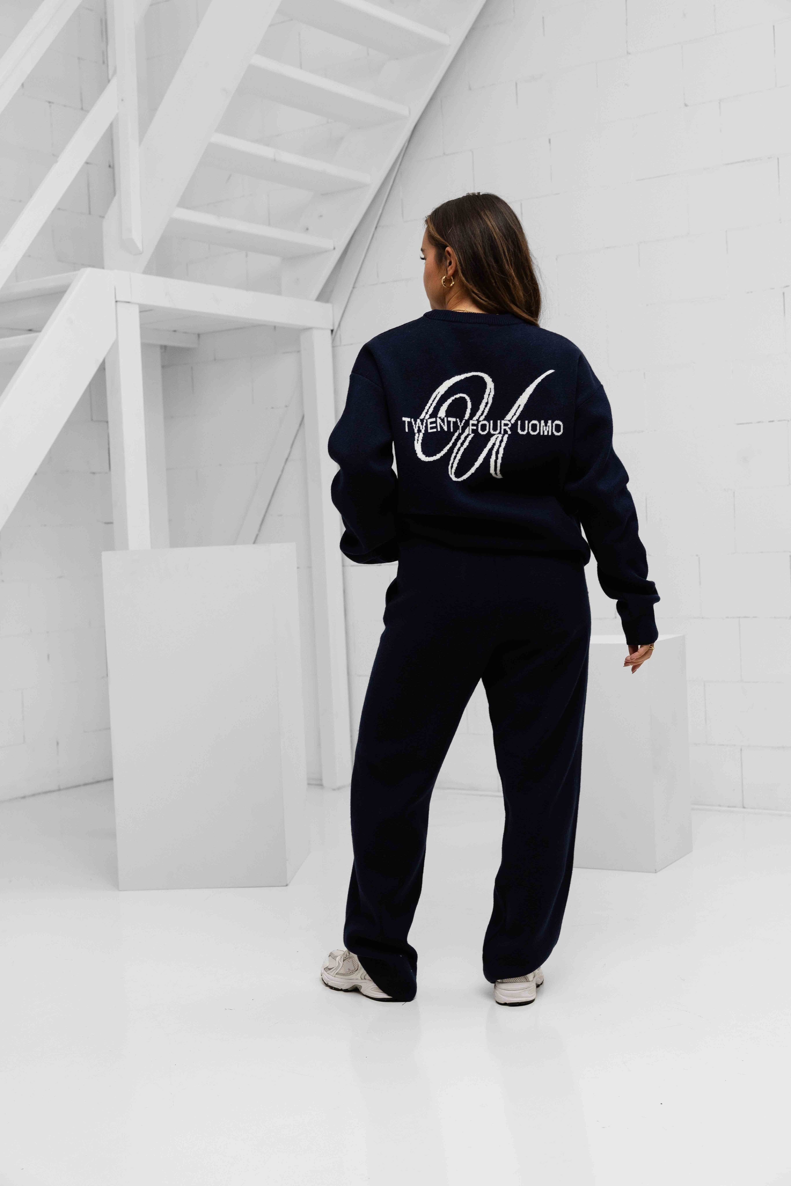 Knitted Trainingspak Dames Navy