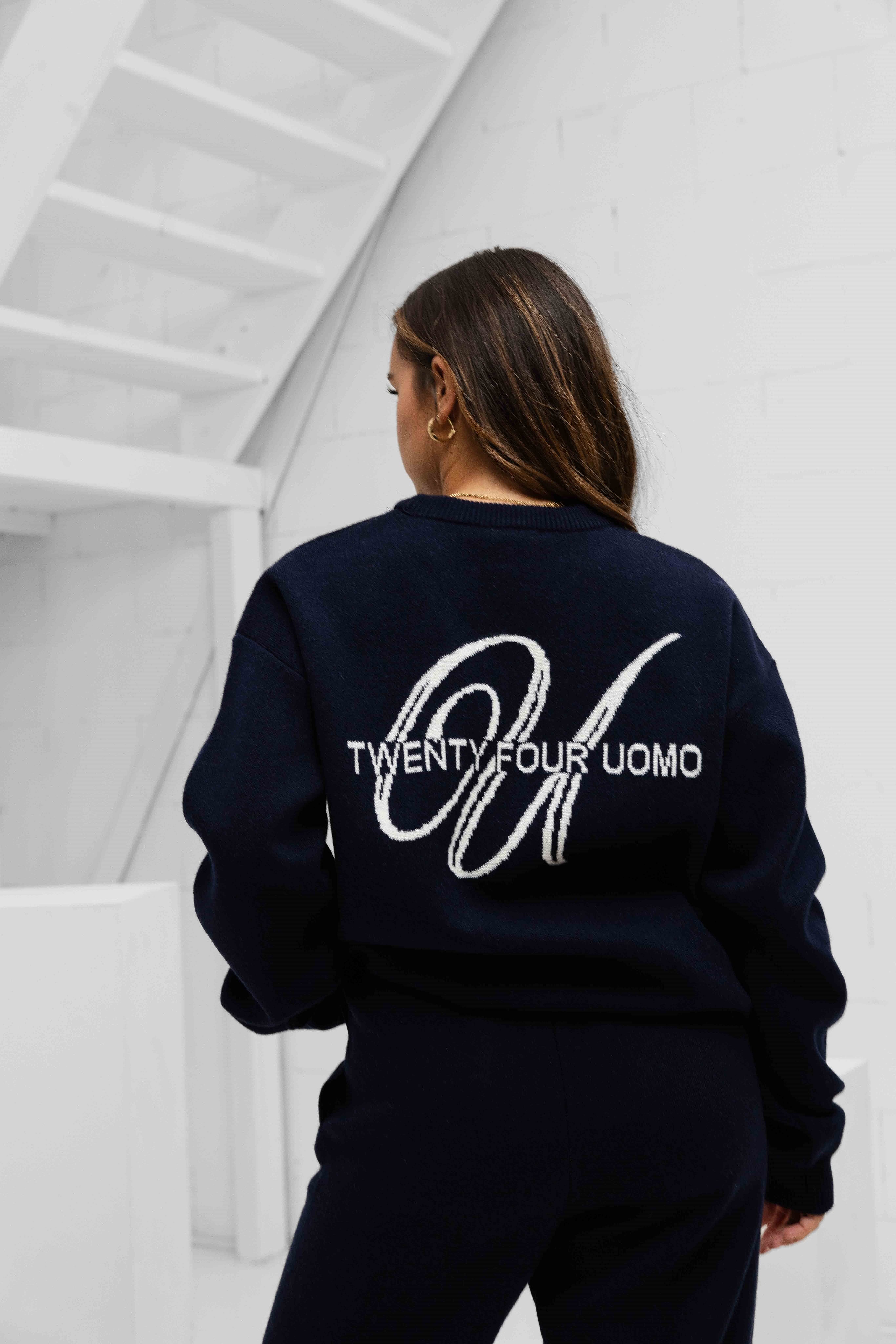 Knitted Trainingspak Dames Navy