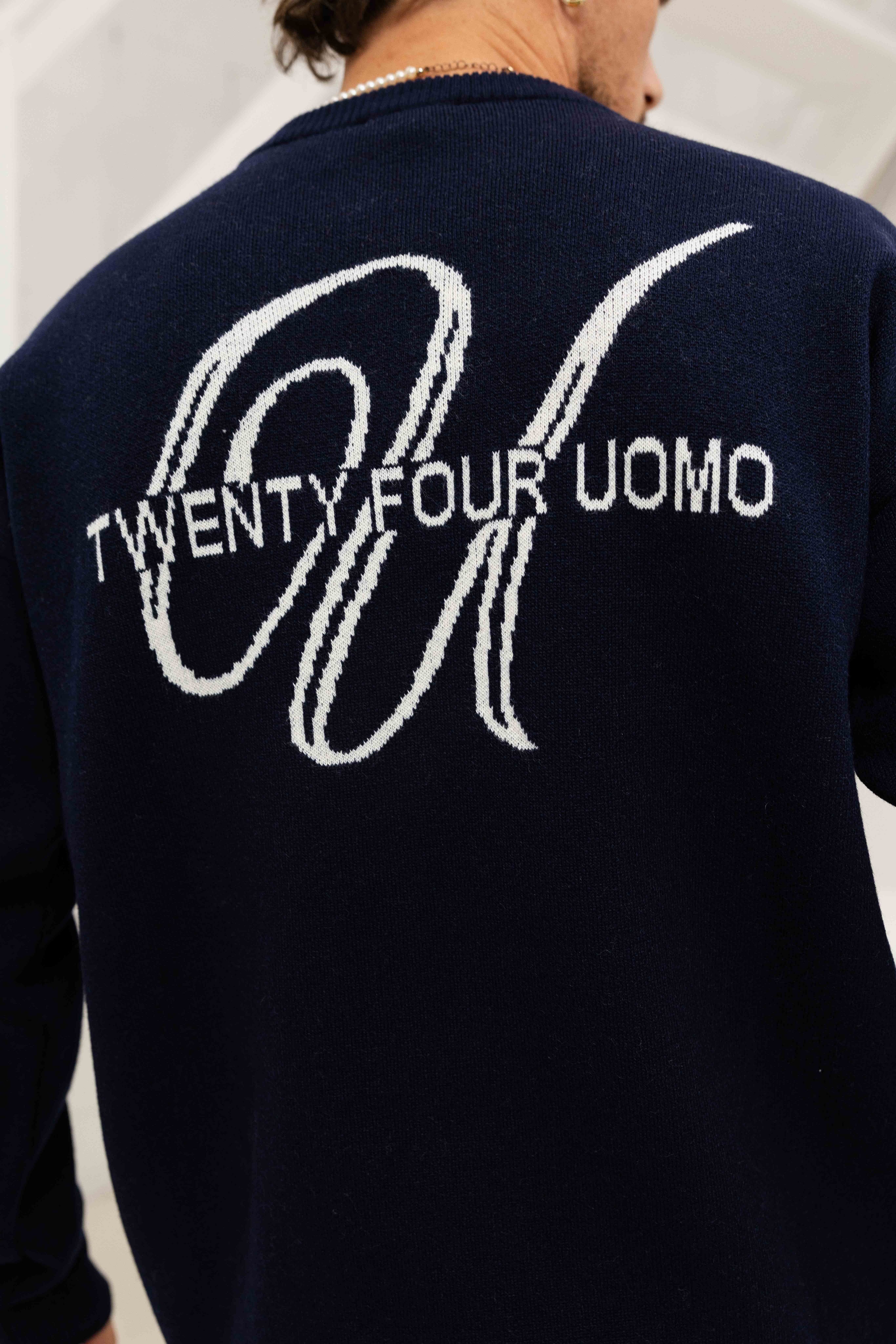 Knitted Trainingspak Heren Navy