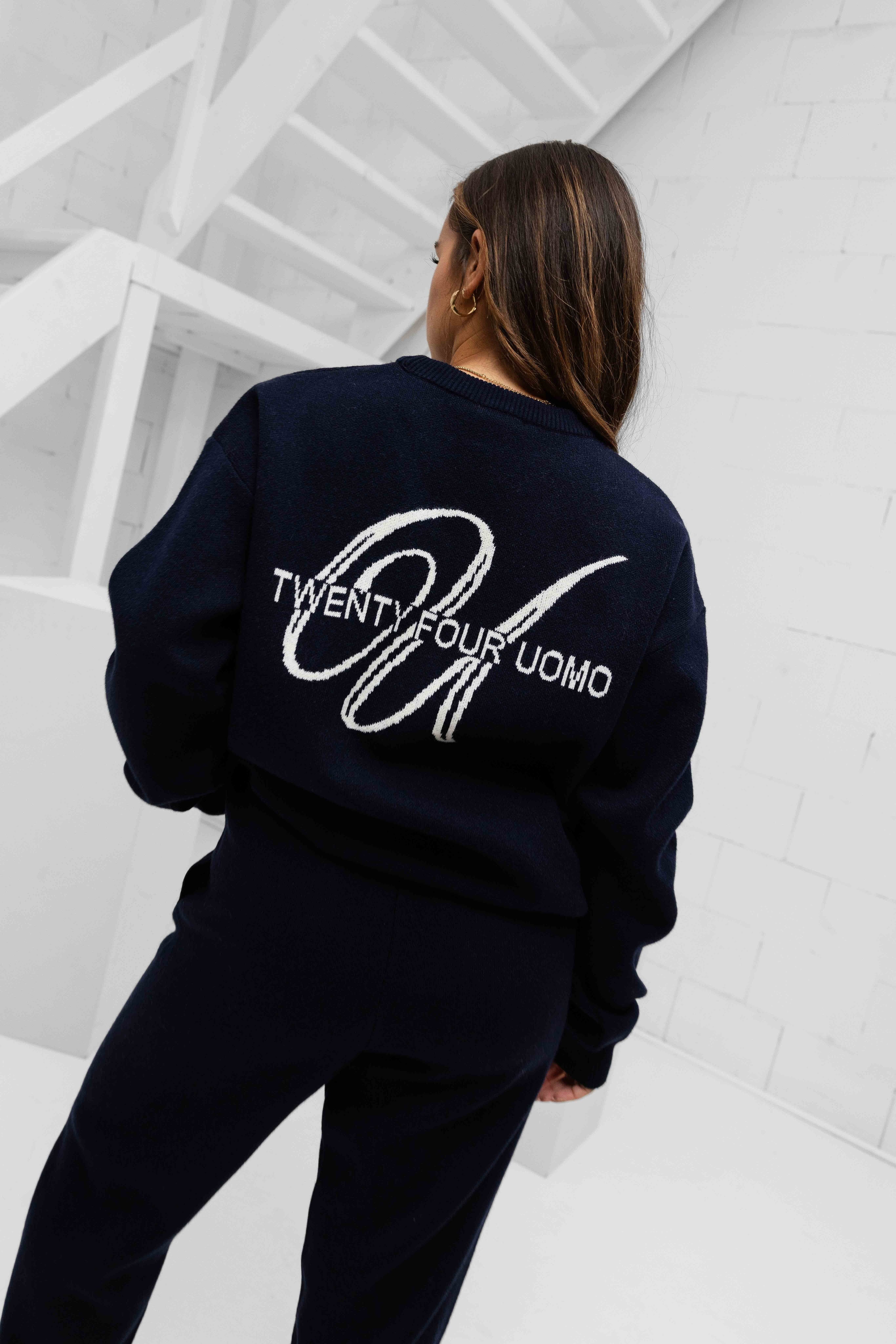 Knitted Trainingspak Dames Navy