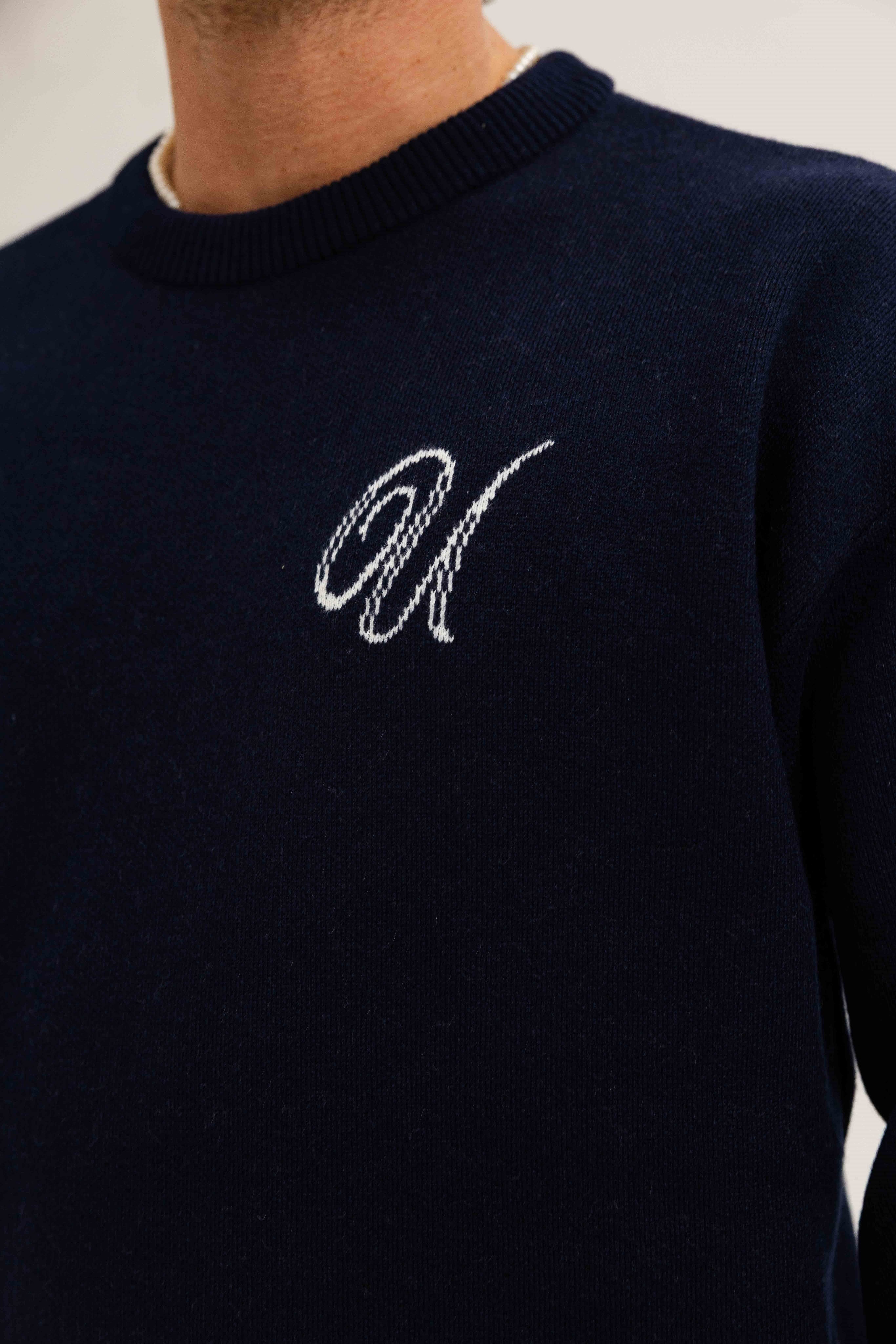 Knitted Trainingspak Heren Navy