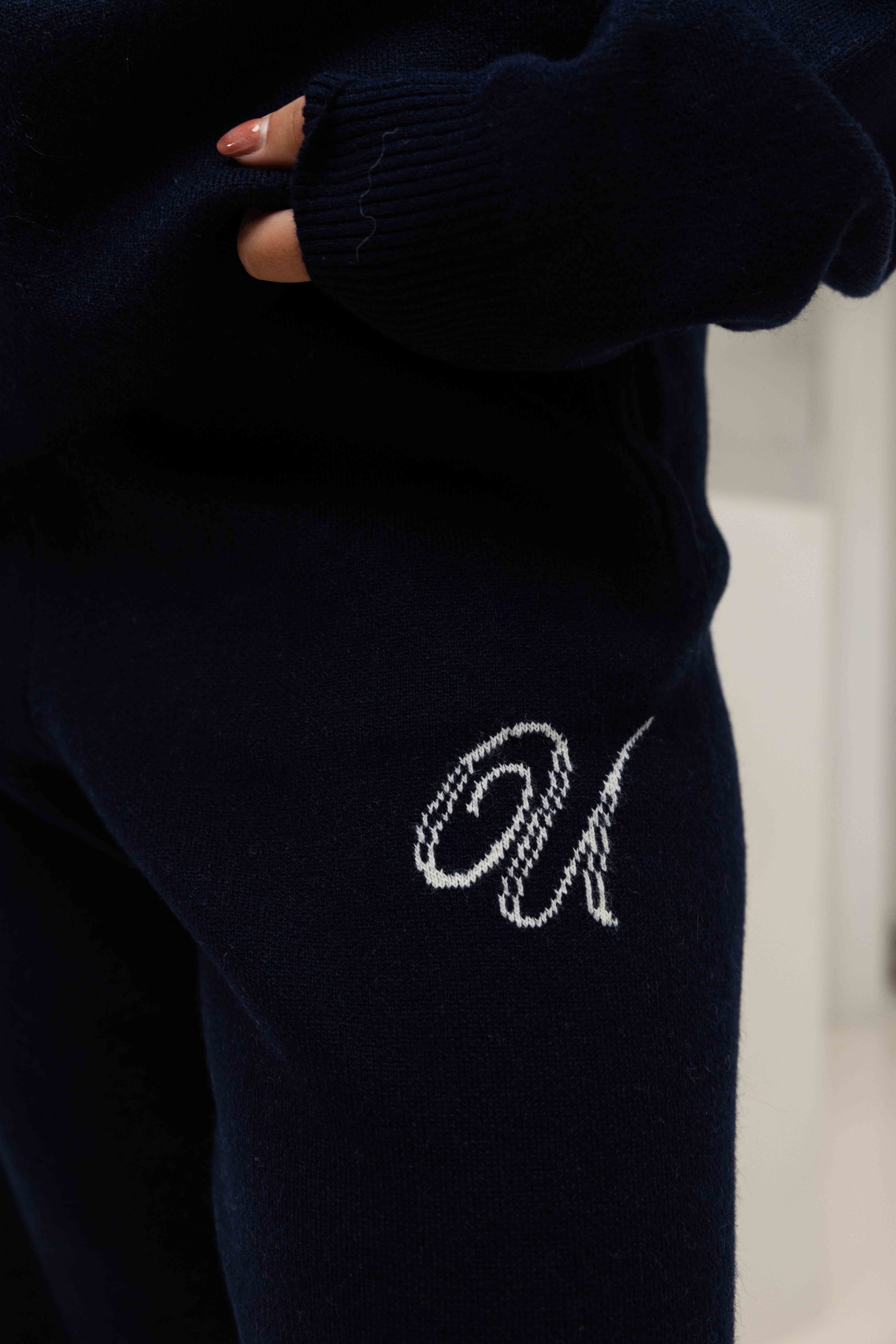 Knitted Trainingspak Dames Navy