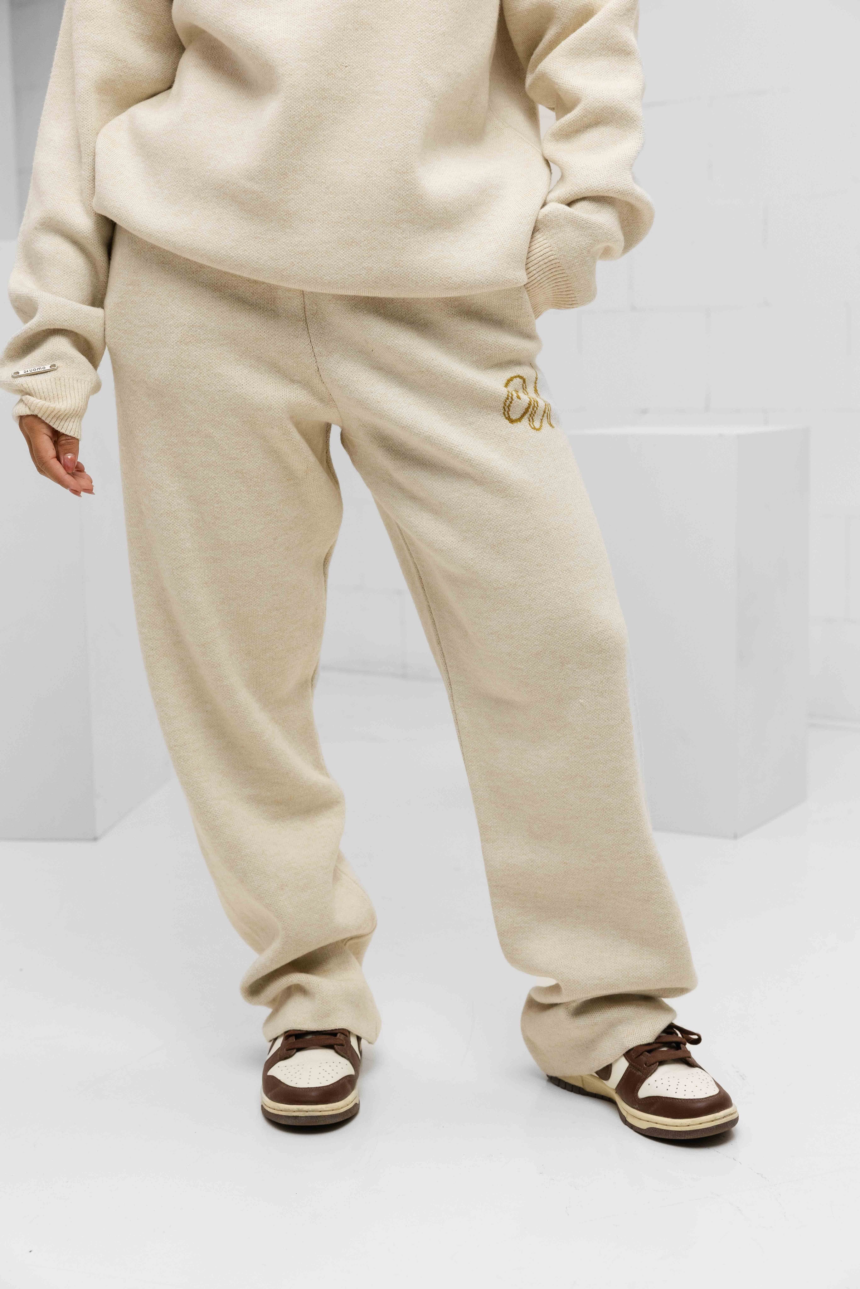 Knitted Trainingspak Dames Sand/Khaki