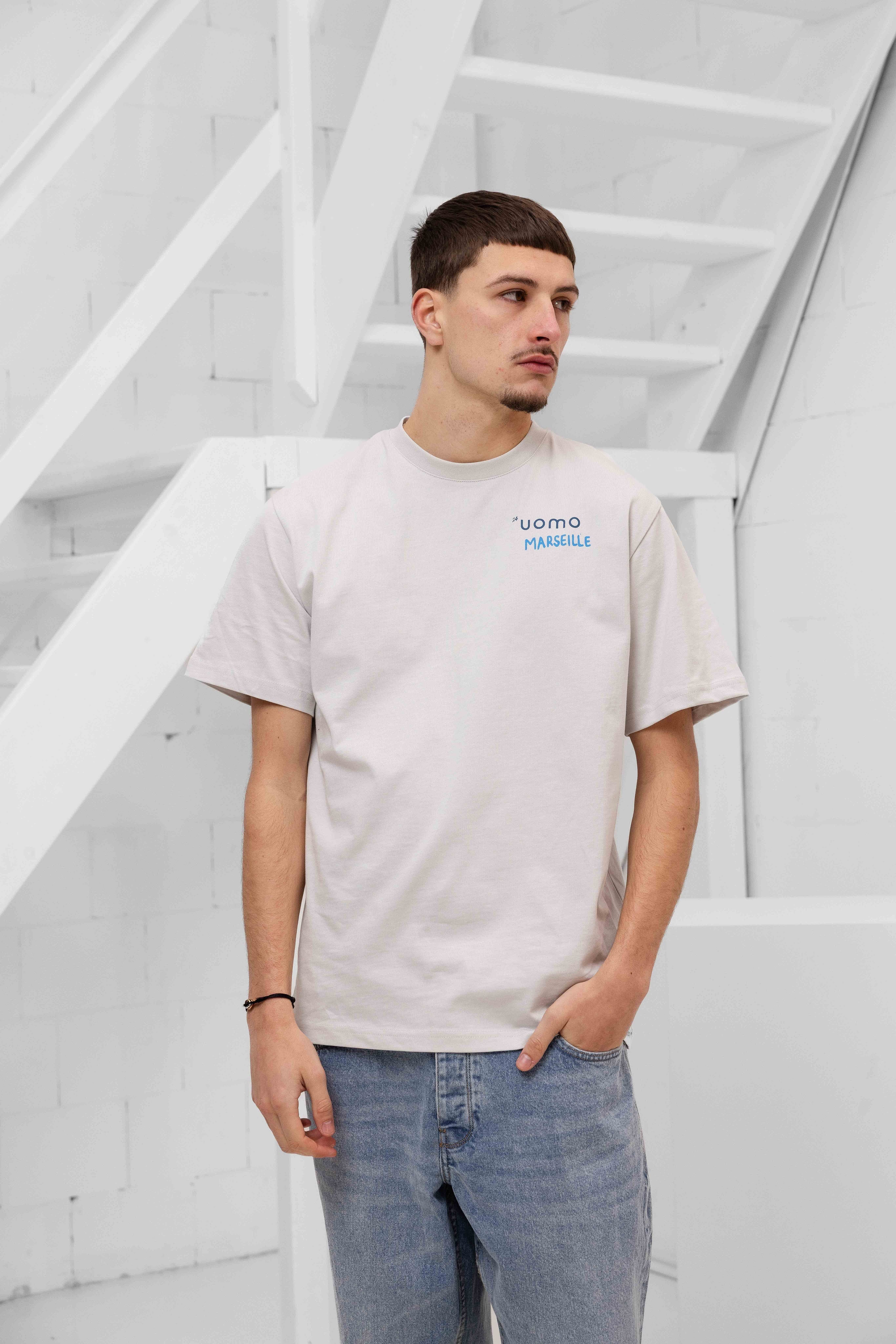 Marseille T-shirt Heren Grijs