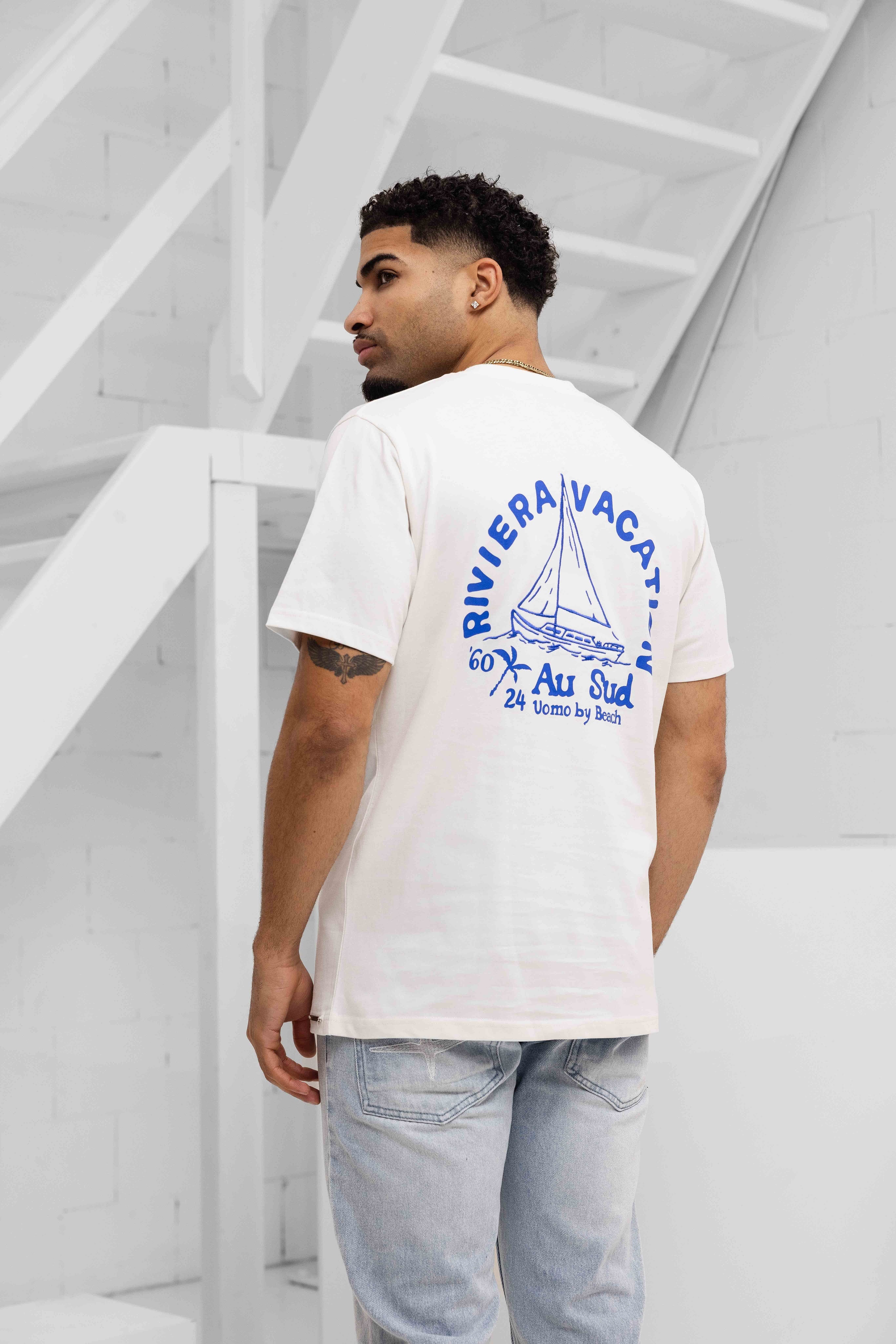 Au Sud T-shirt Heren Off-White