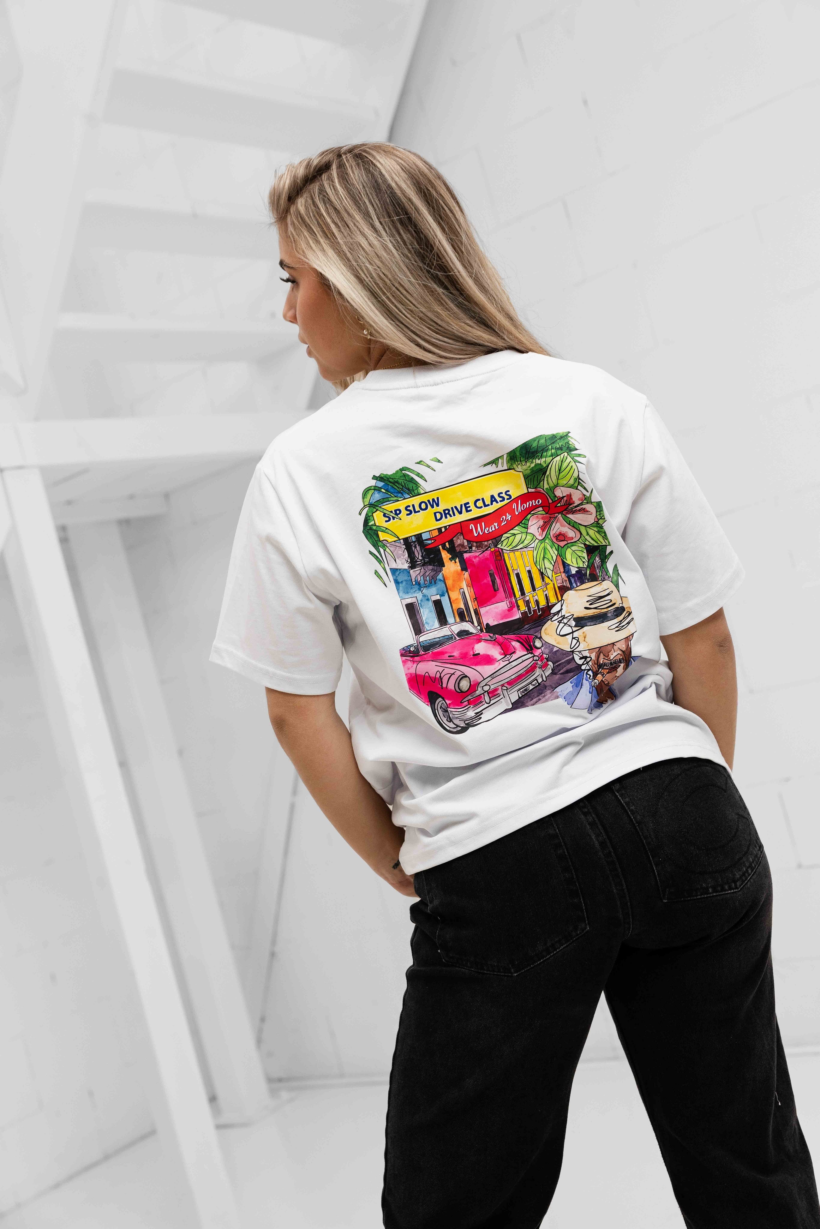 Sip Slow T-shirt Dames Wit