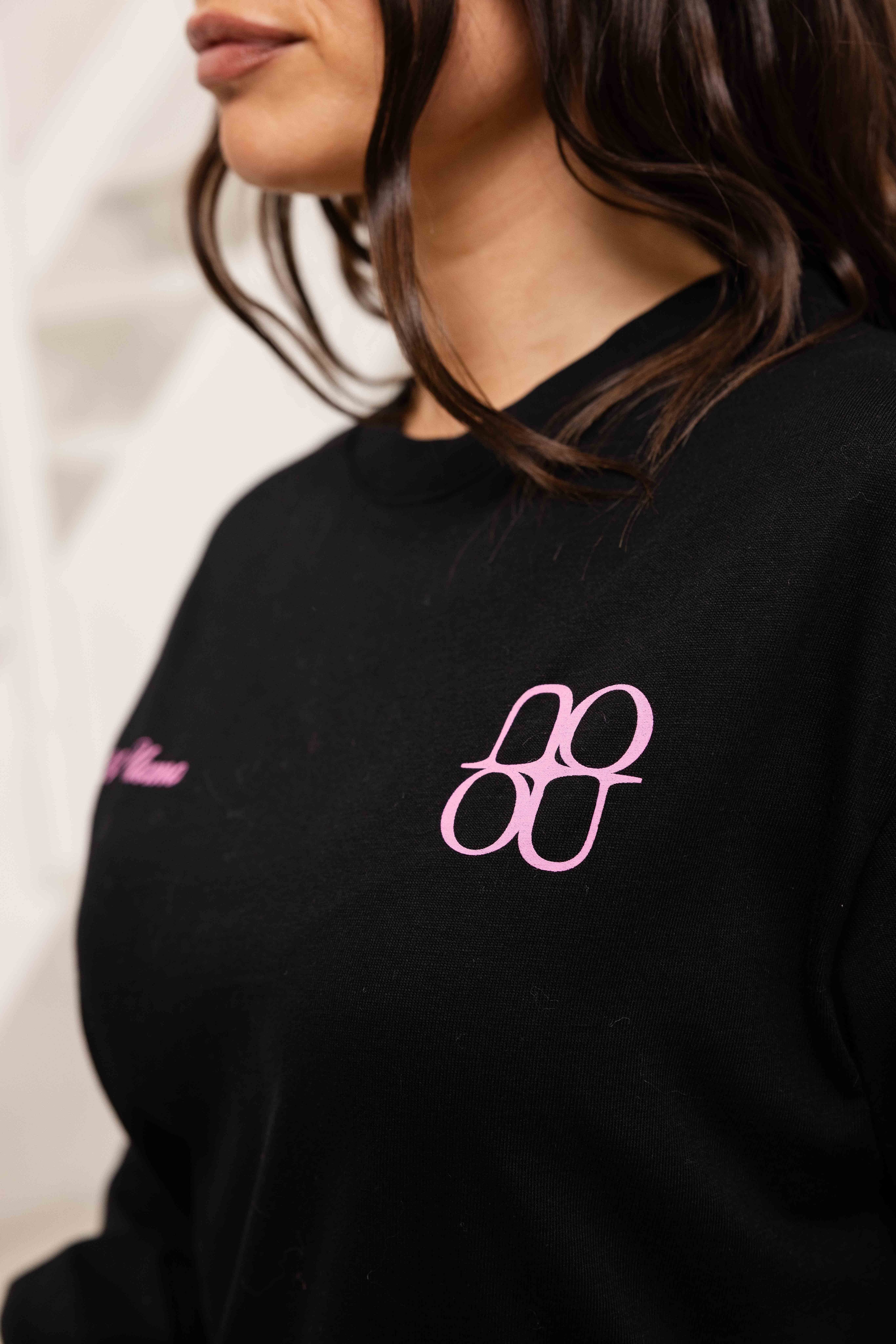 Symbol Longsleeve Shirt Dames Zwart/Roze