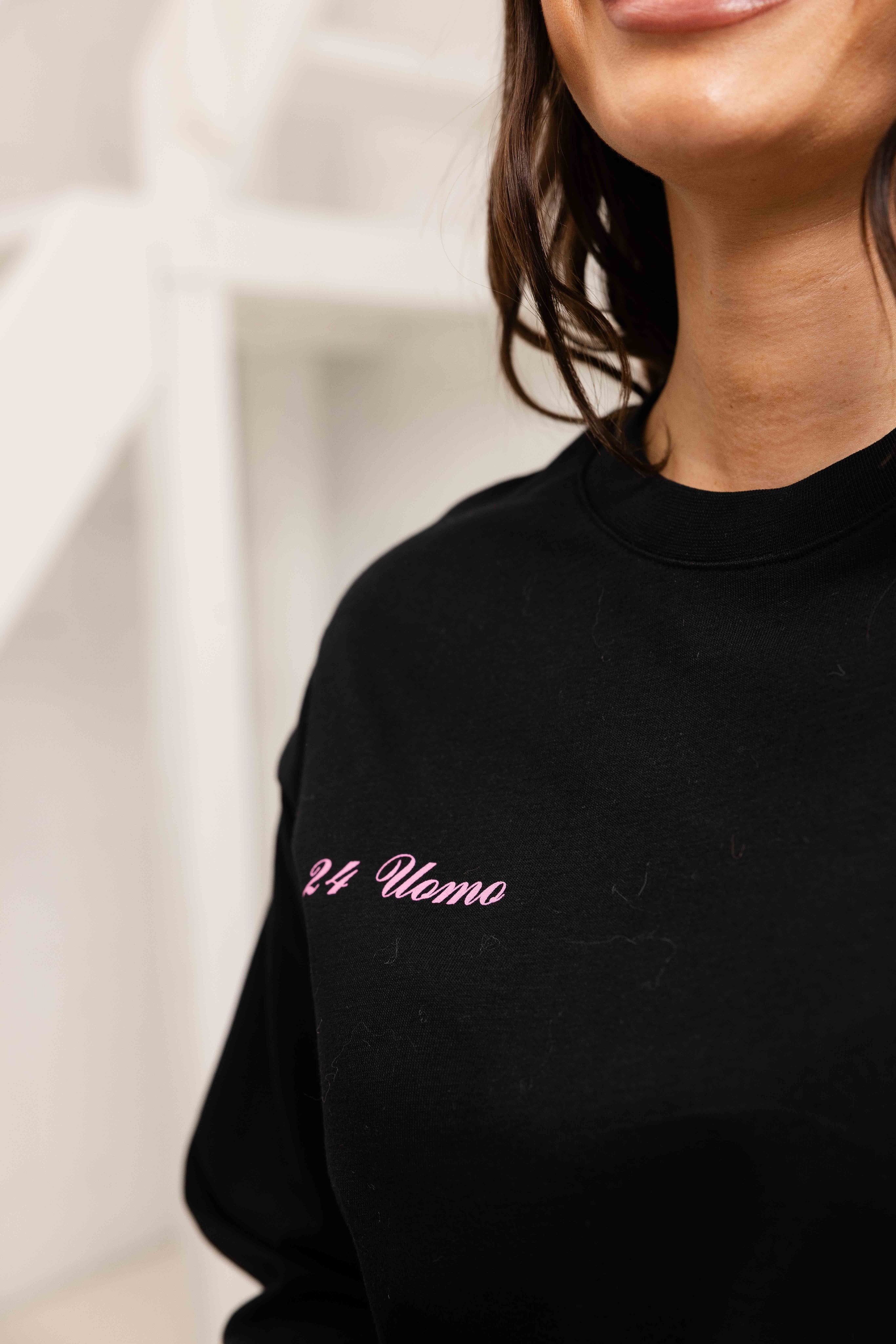 Symbol Longsleeve Shirt Dames Zwart/Roze