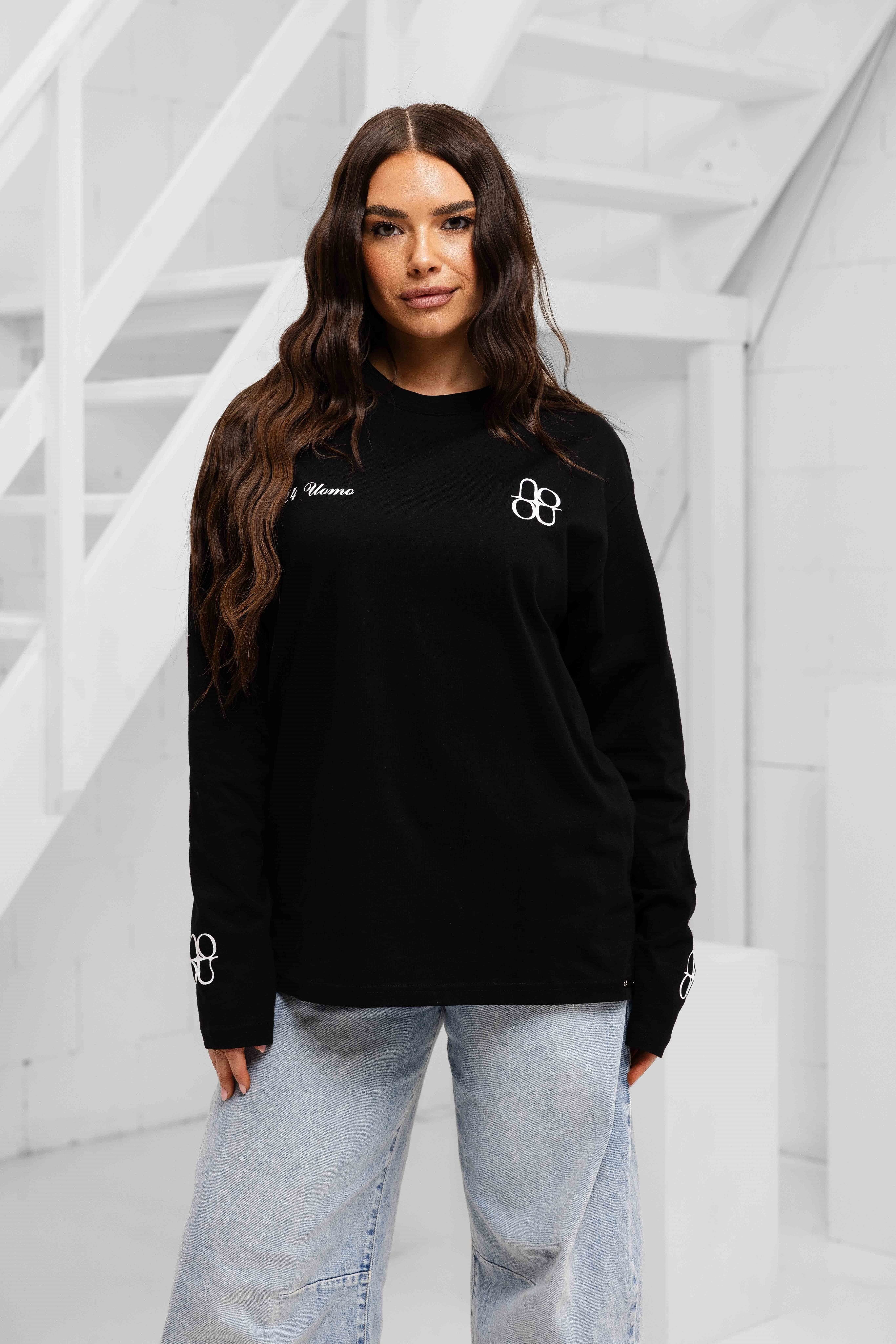 Symbol Longsleeve Shirt Dames Zwart/Wit