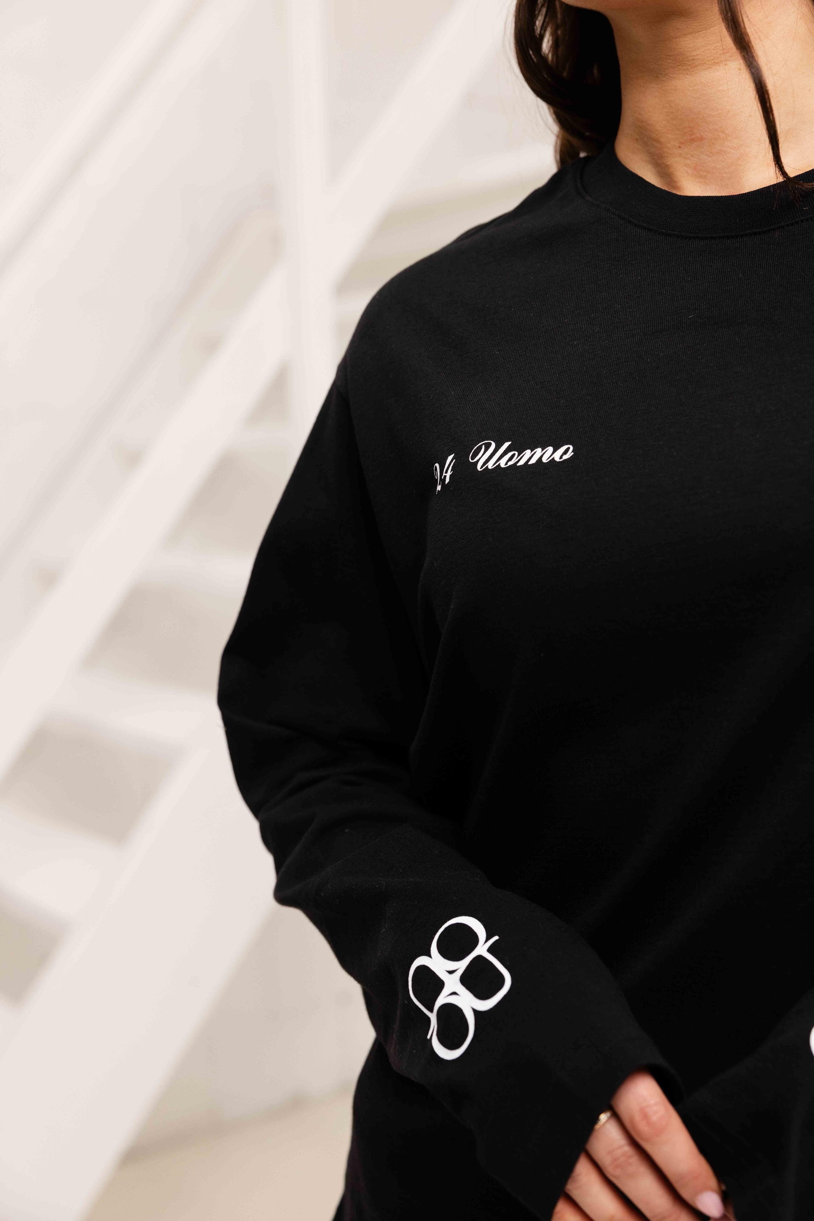 Symbol Longsleeve Shirt Dames Zwart/Wit