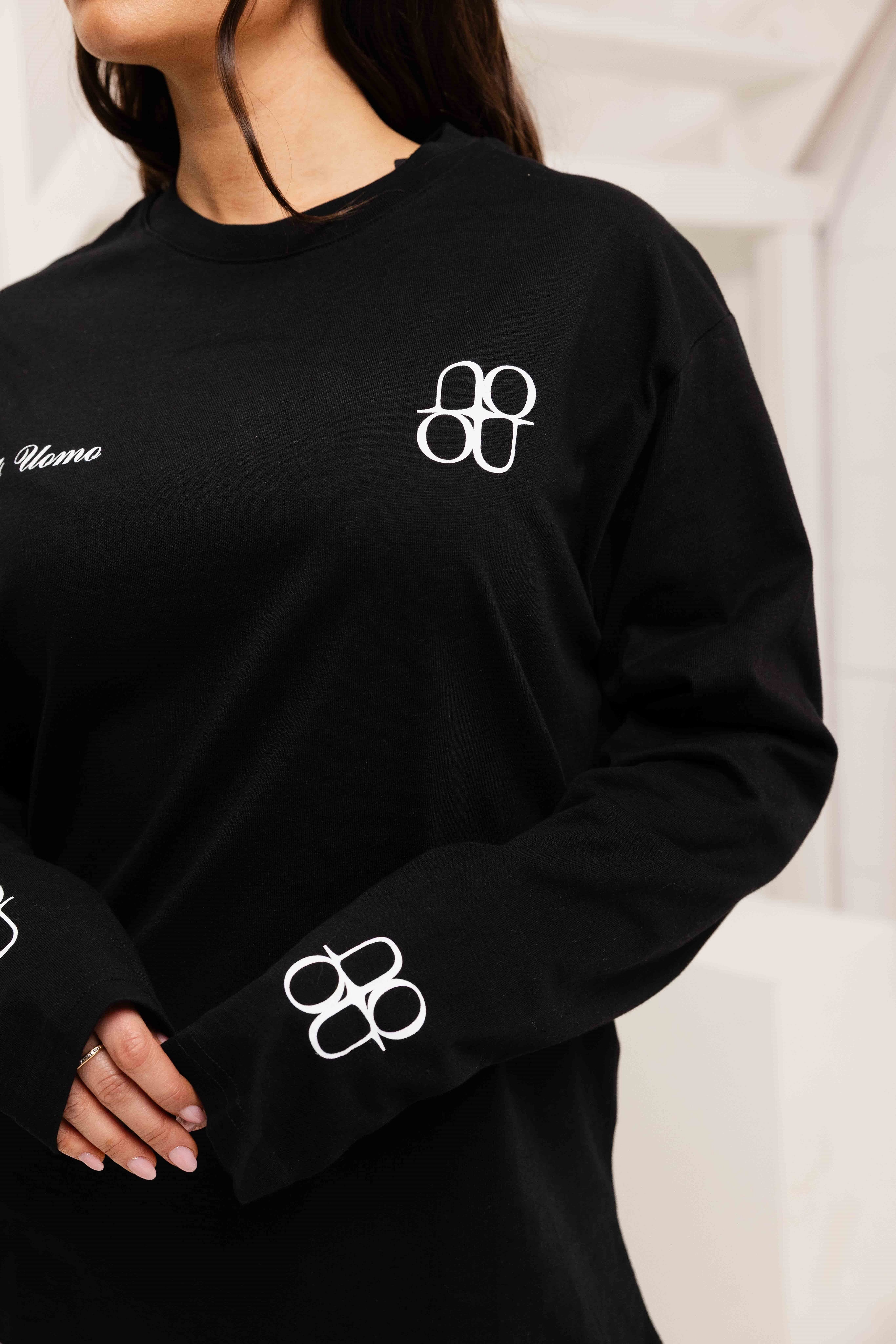 Symbol Longsleeve Shirt Dames Zwart/Wit