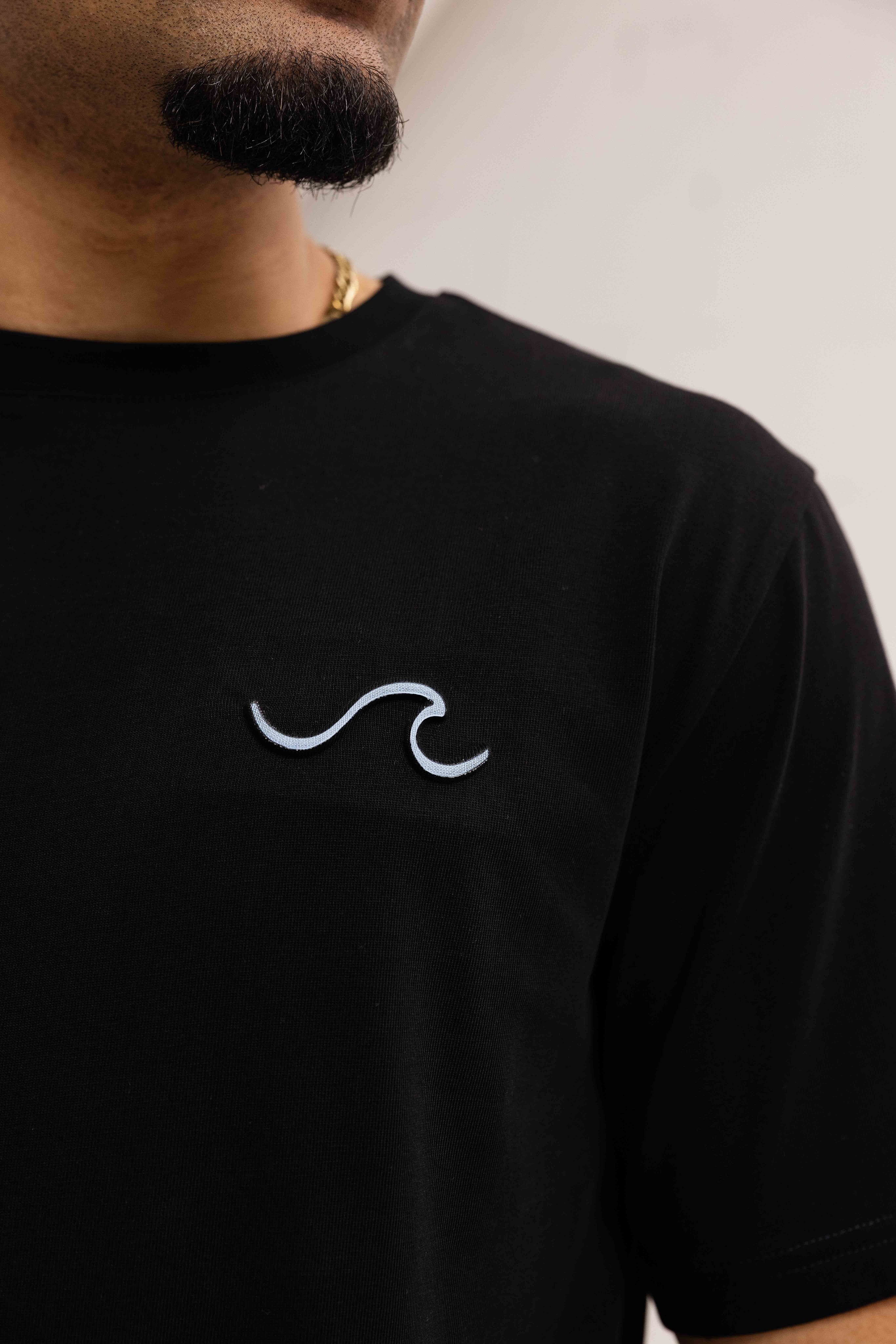 Wave T-shirt Heren Zwart