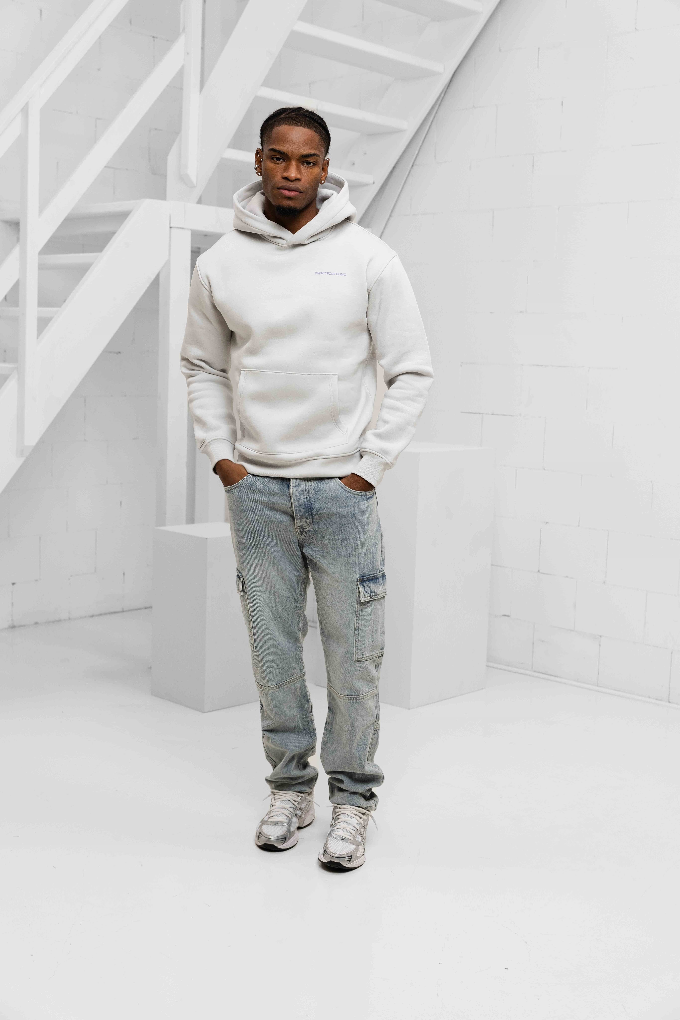 Initial Hoodie Mid Grey
