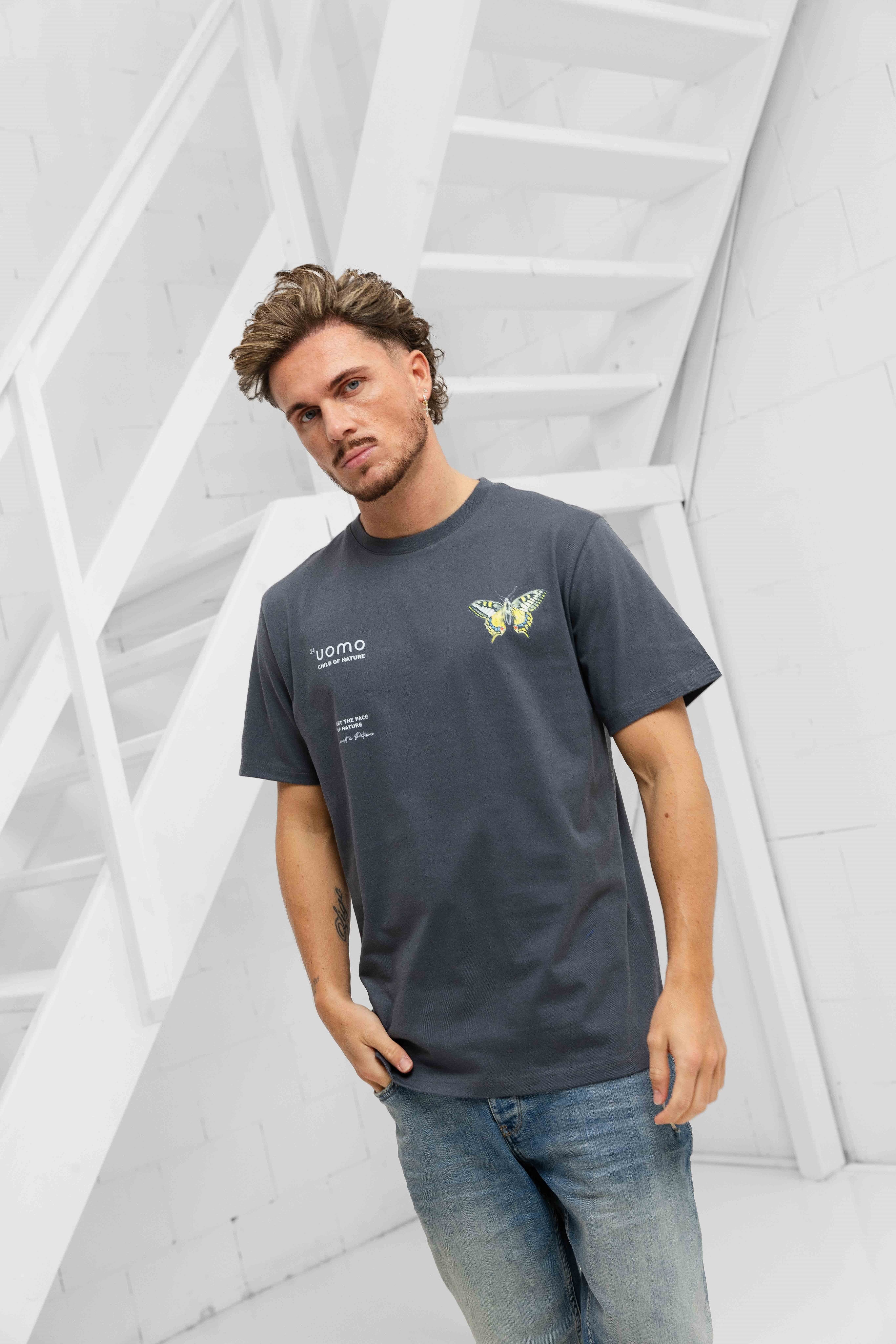 Child Of Nature T-shirt Heren Dark Grey