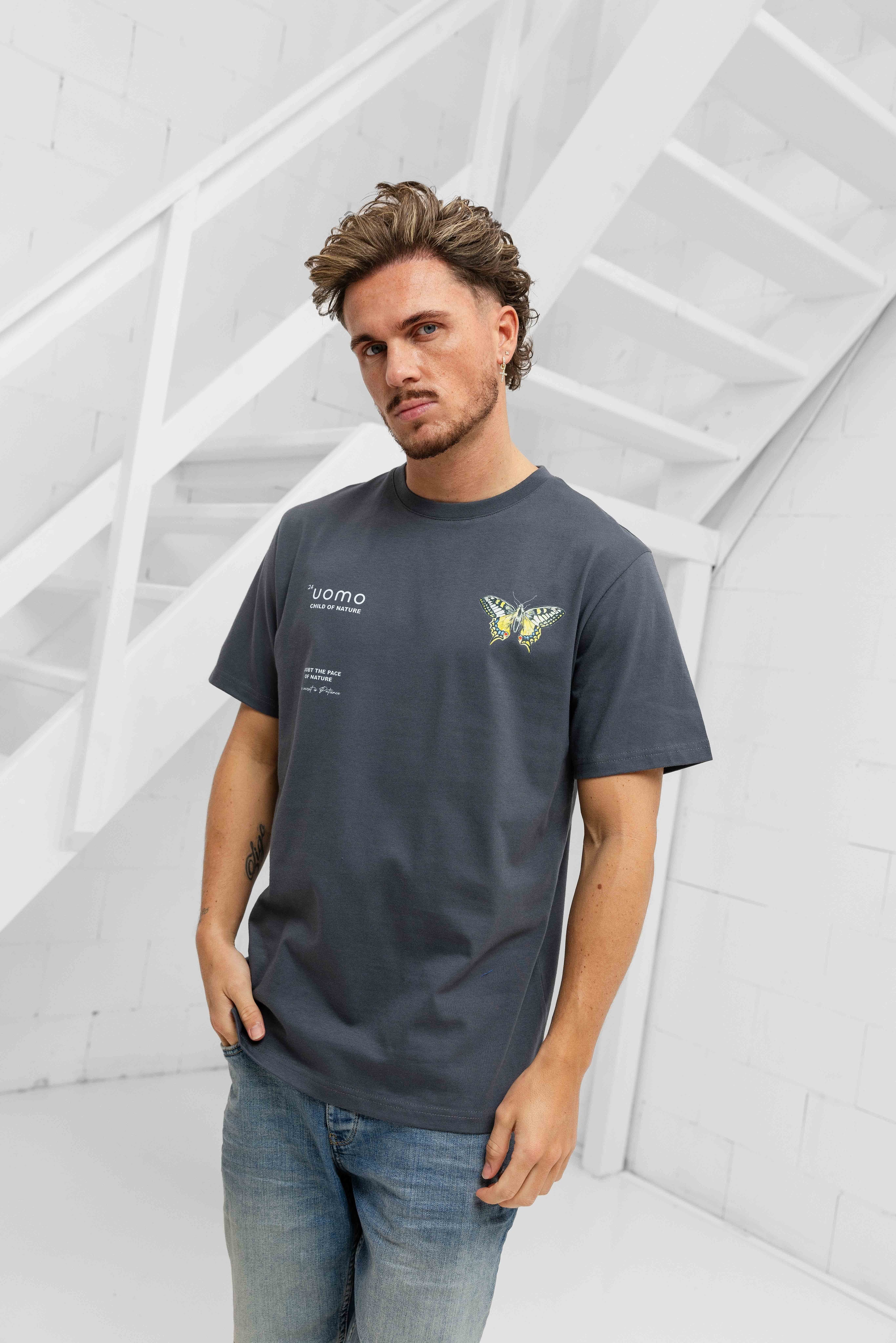 Child Of Nature T-shirt Heren Dark Grey