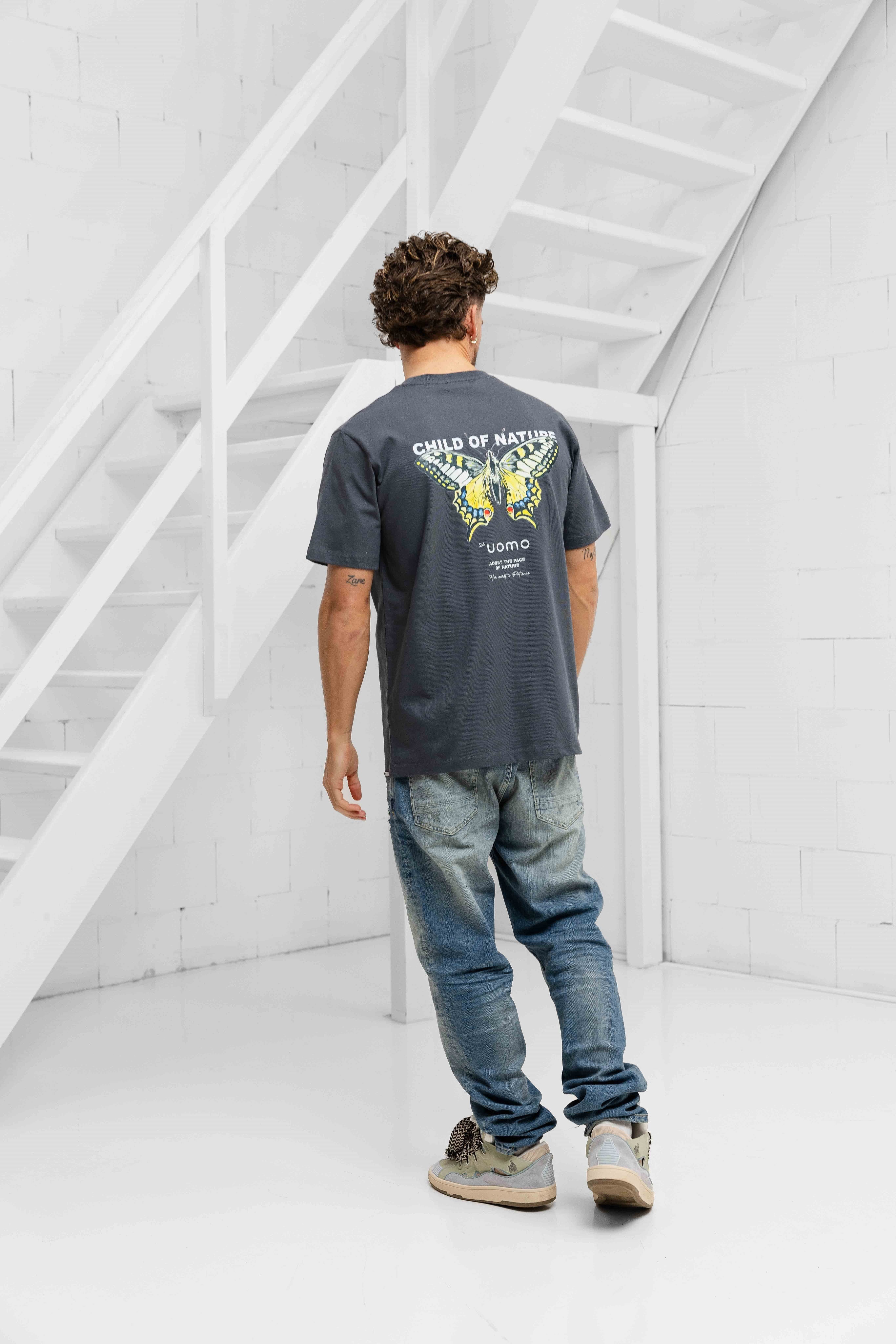 Child Of Nature T-shirt Heren Dark Grey