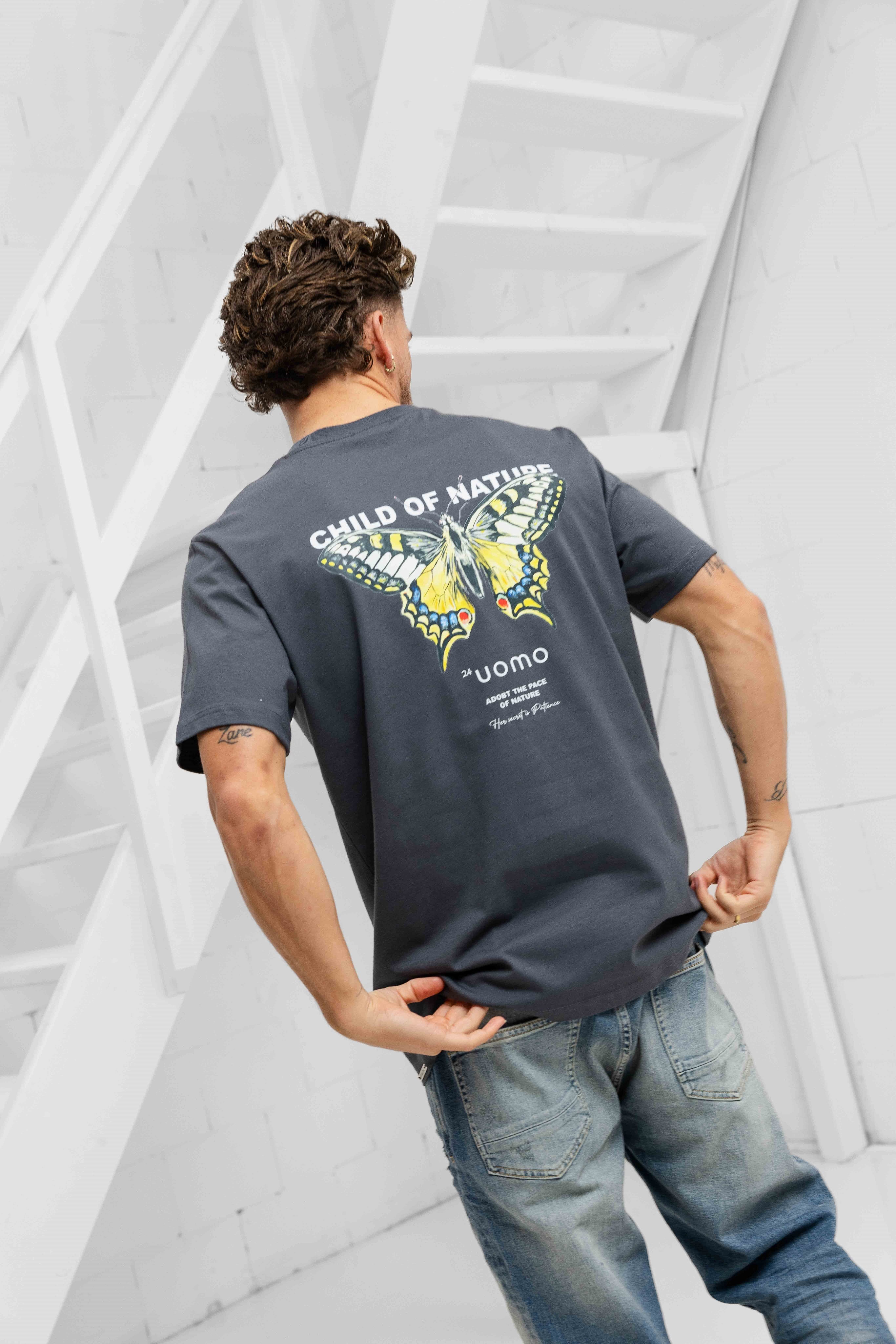 Child Of Nature T-shirt Heren Dark Grey