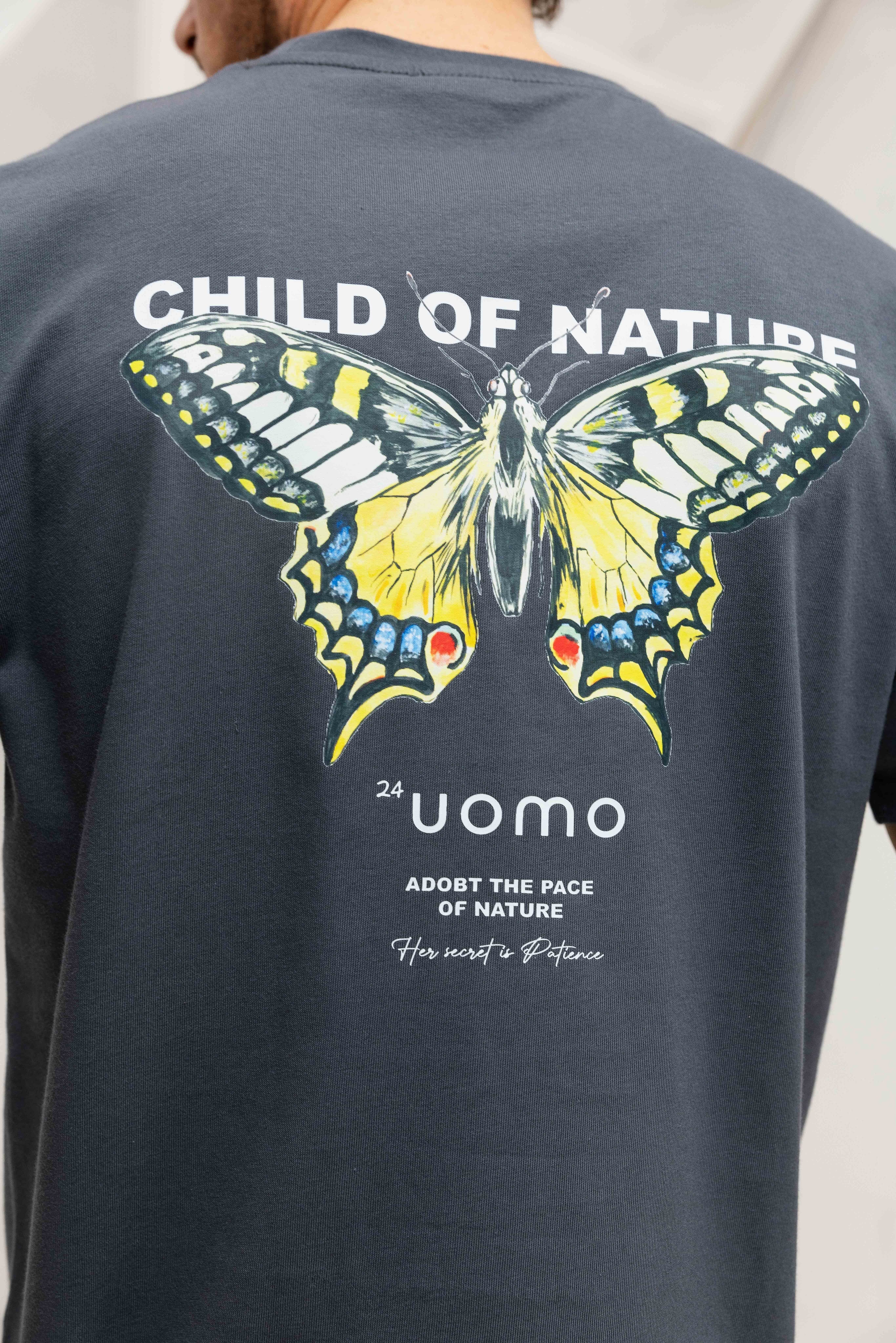 Child Of Nature T-shirt Heren Dark Grey