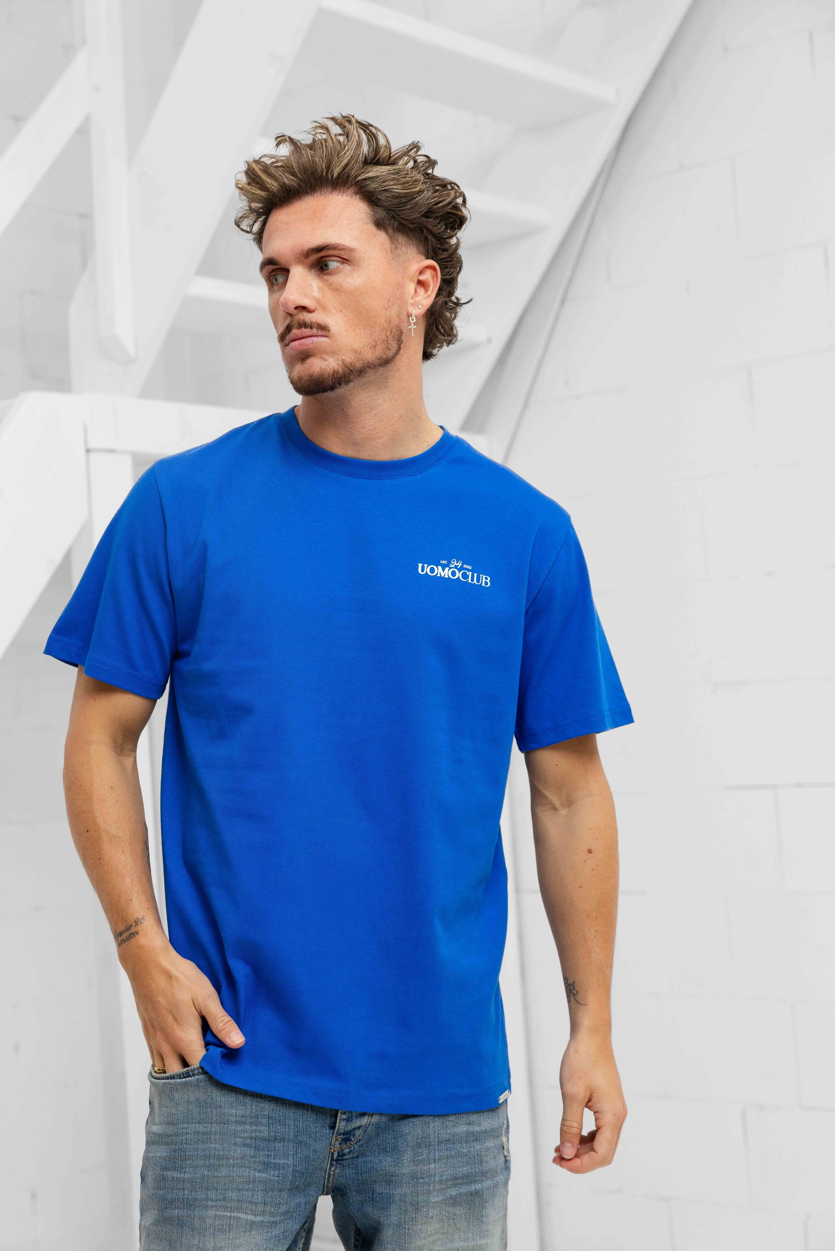 Club T-shirt Heren Kobalt Blauw