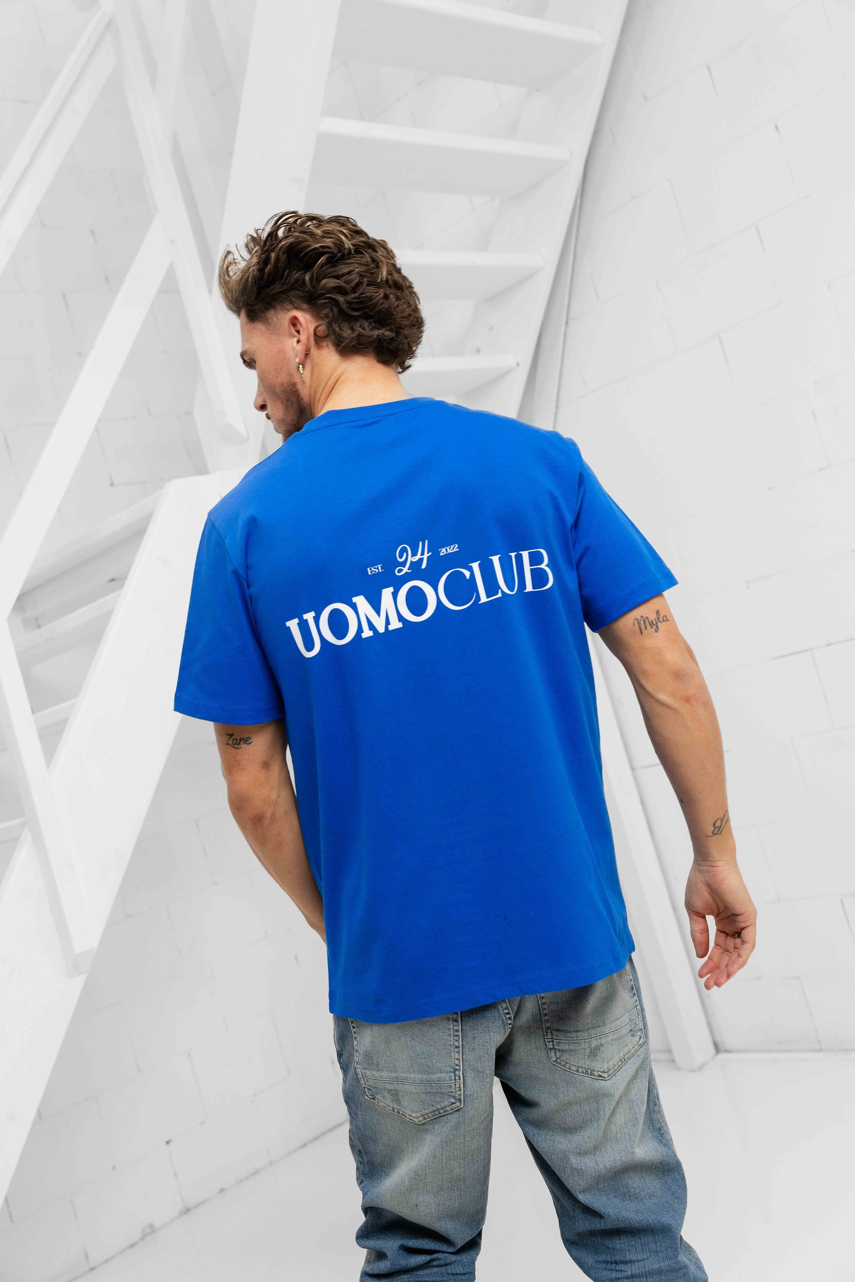 Club T-shirt Heren Kobalt Blauw