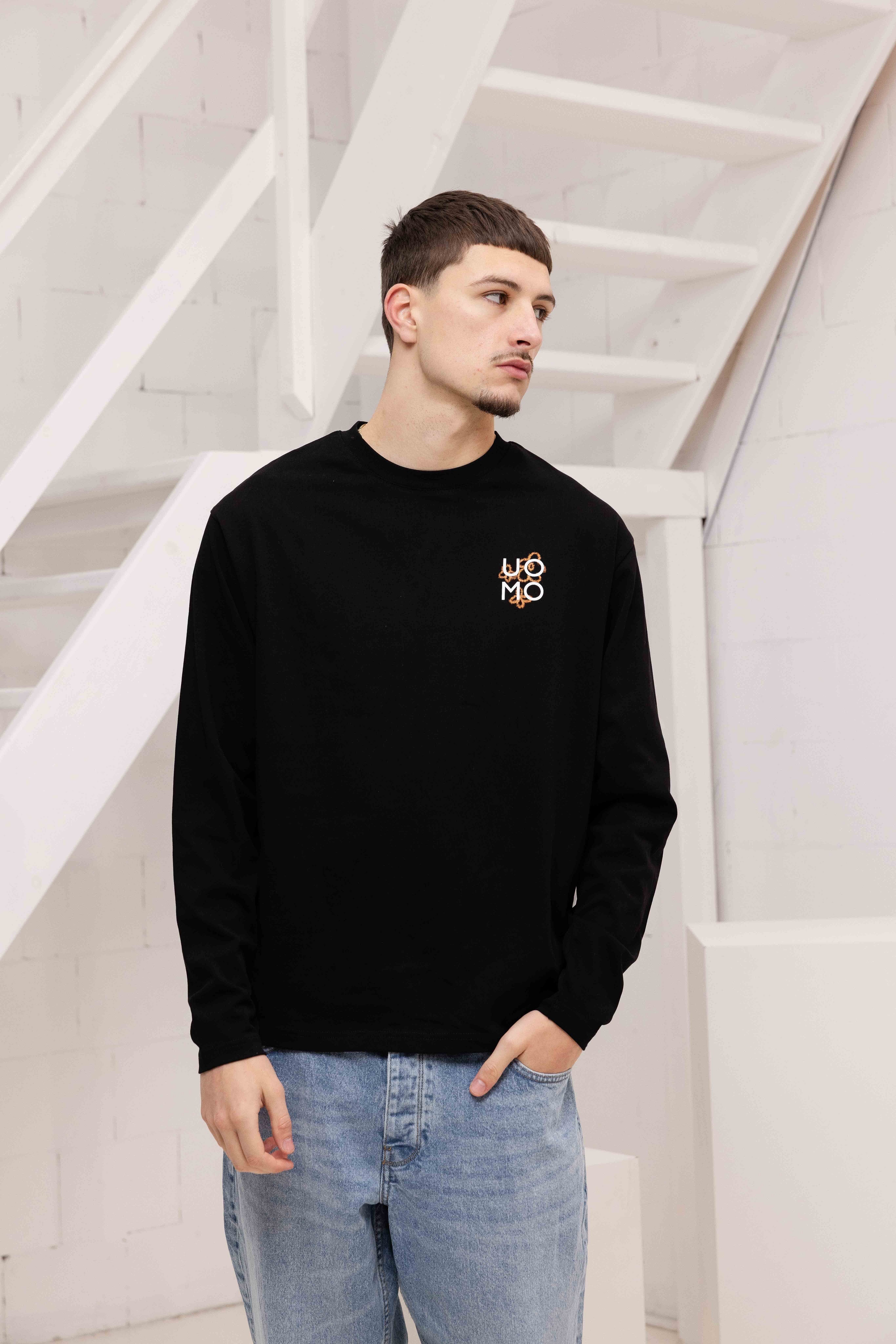 Flora 2.0 Longsleeve Shirt Heren Zwart/Oranje