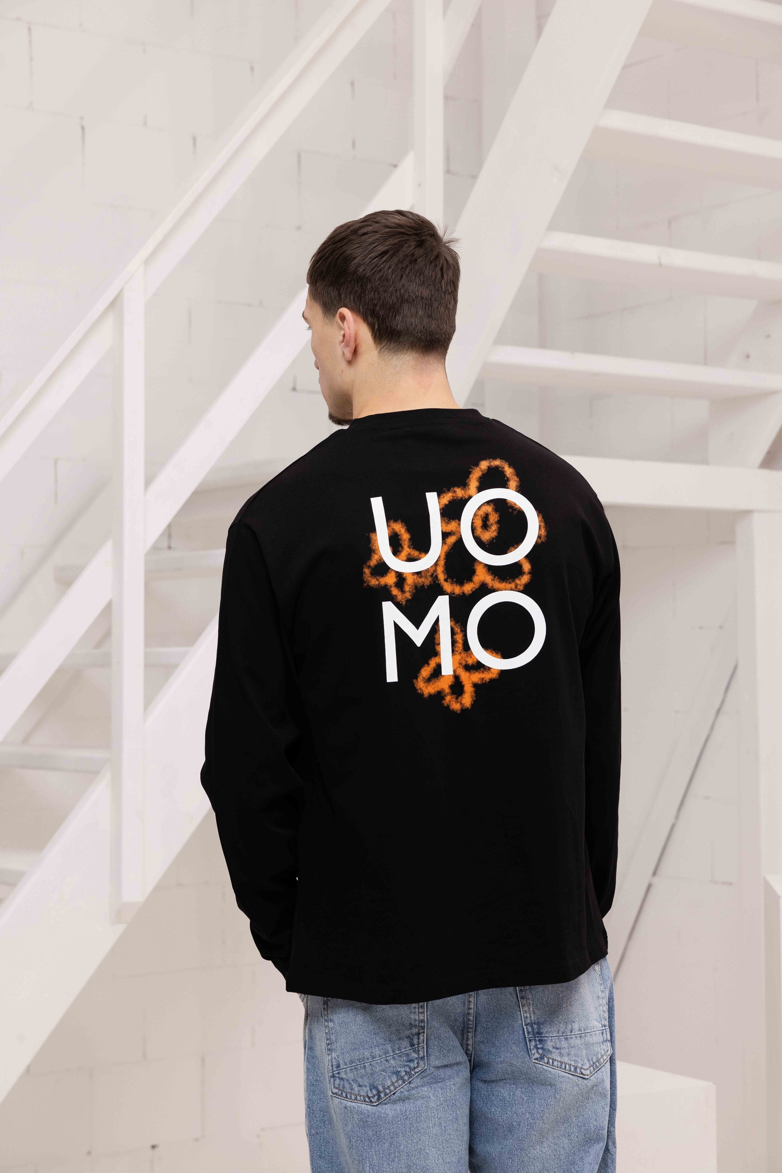 Flora 2.0 Longsleeve Shirt Heren Zwart/Oranje