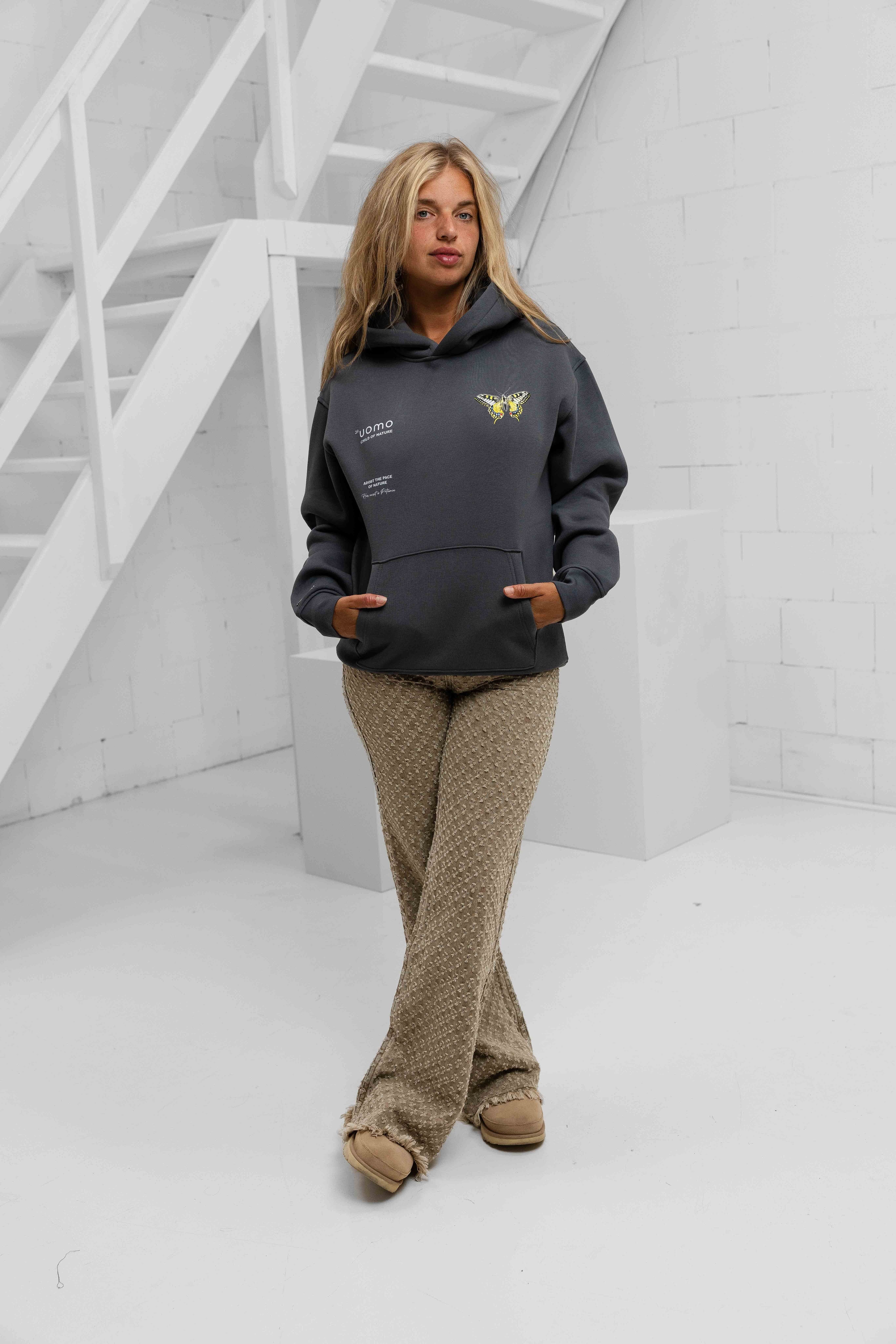 Child Of Nature Hoodie Dames Dark Grey