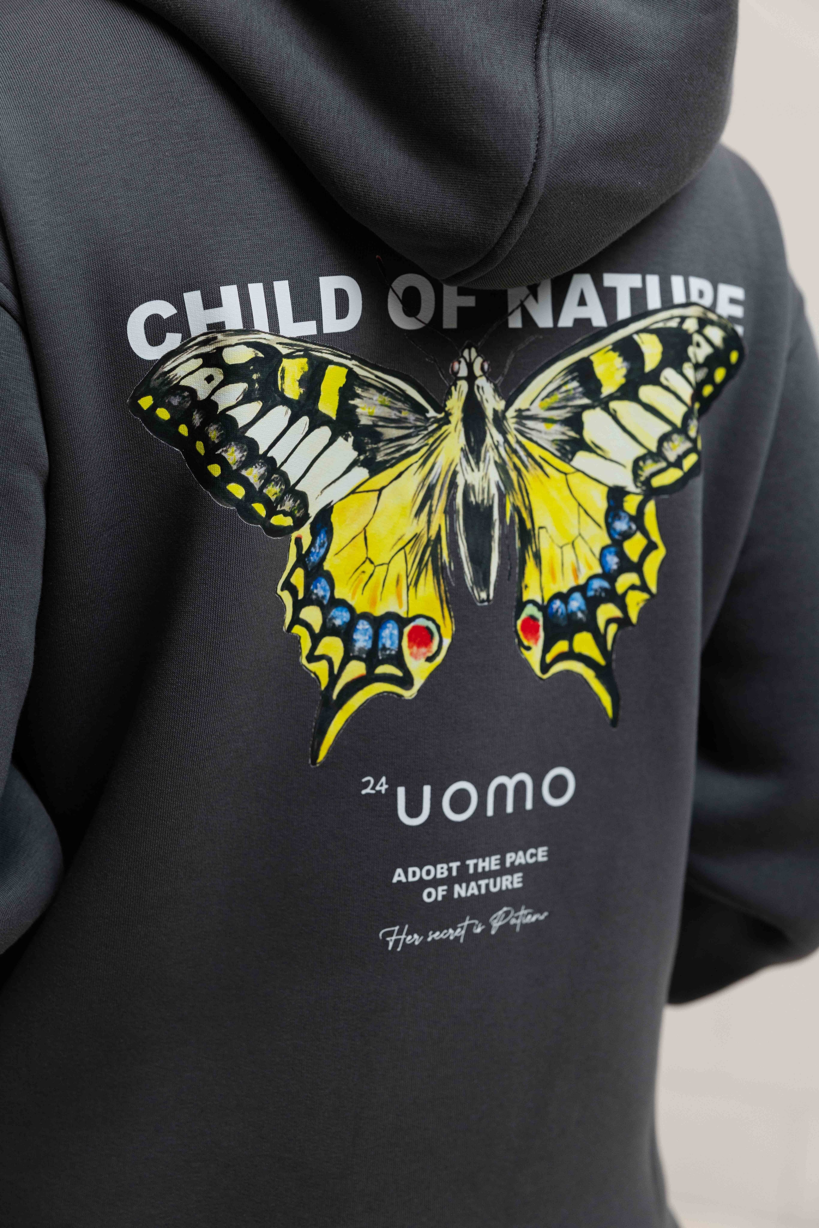 Child Of Nature Hoodie Dames Dark Grey