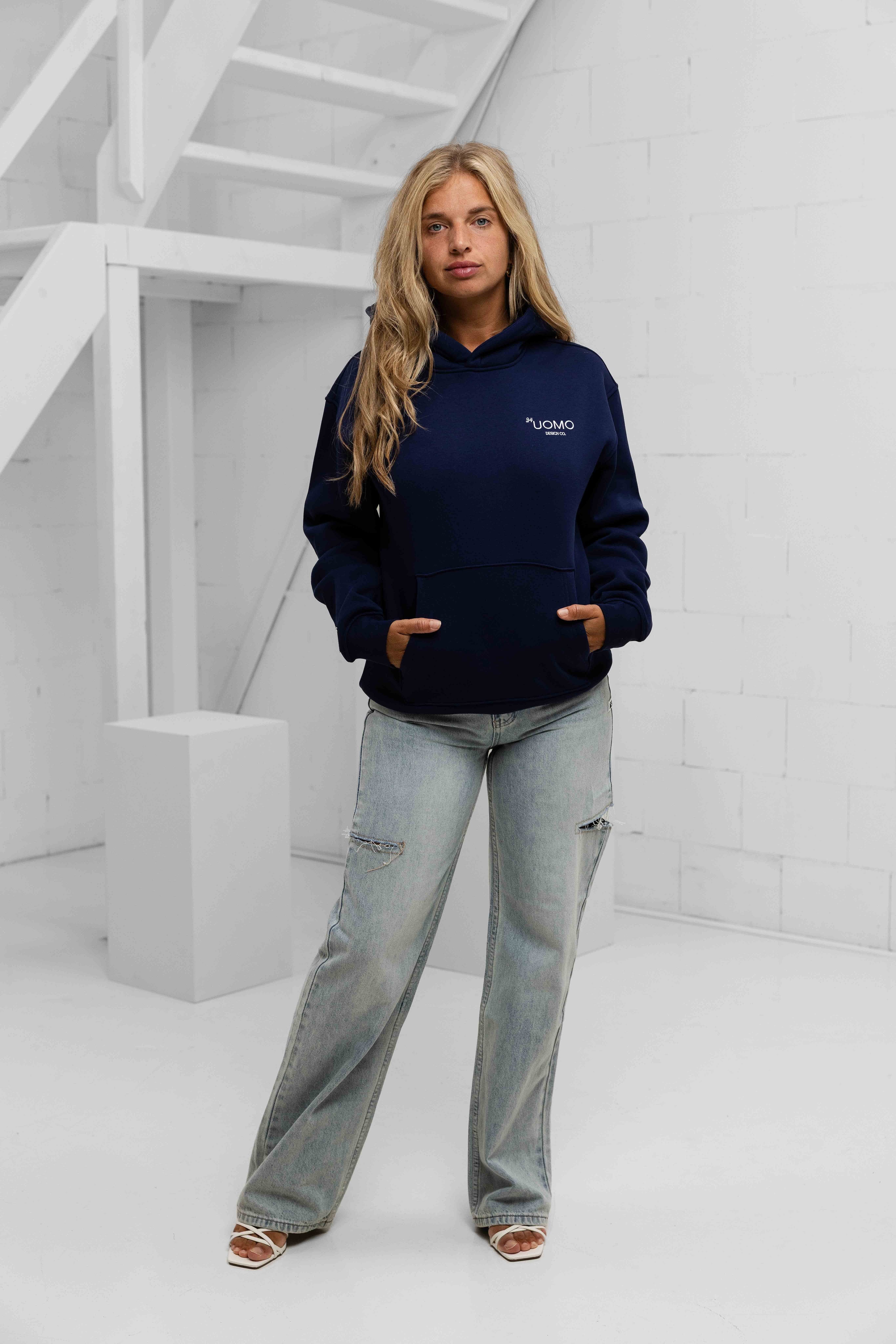 Club 2.0 Hoodie Dames Navy