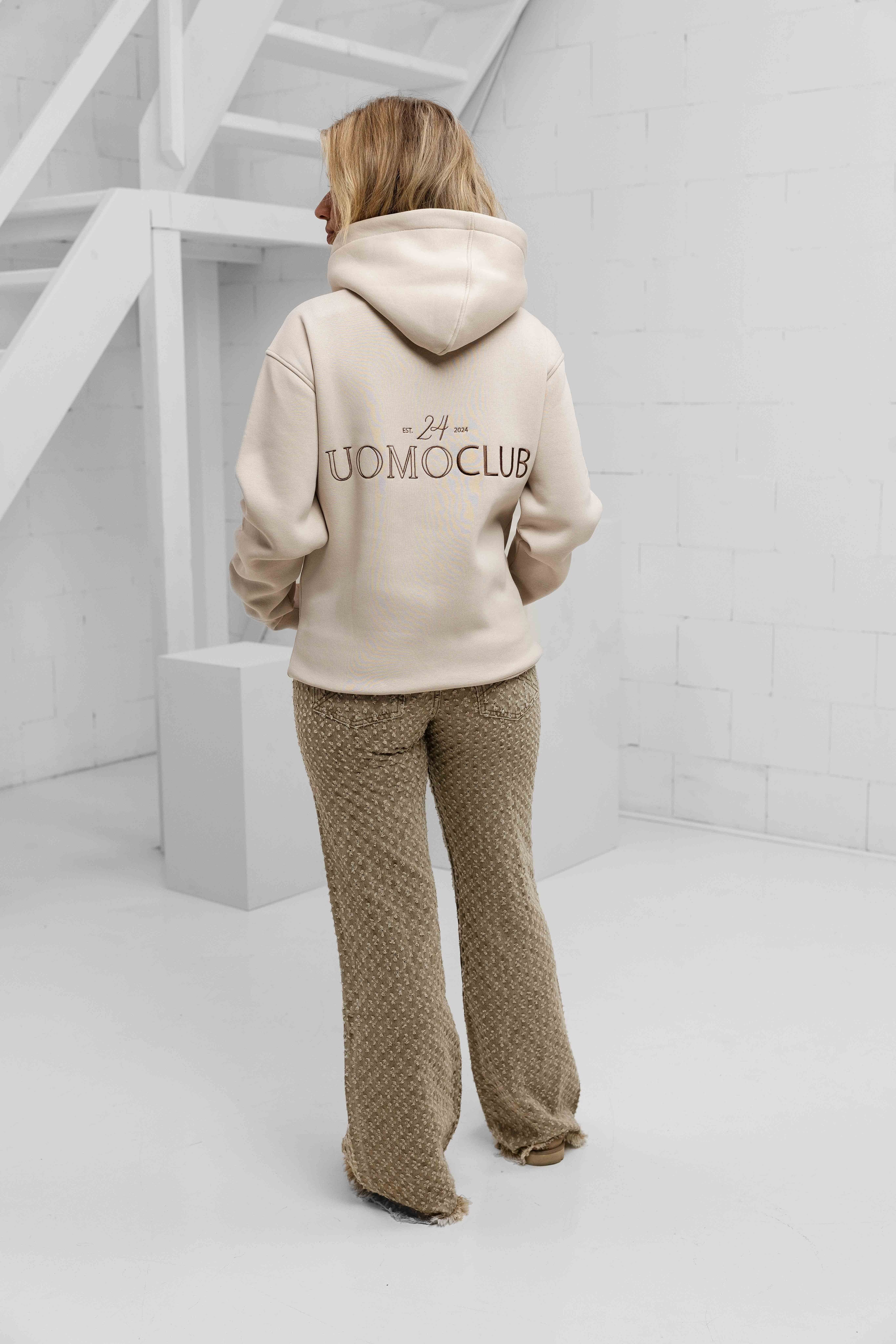 Club Hoodie Dames Beige