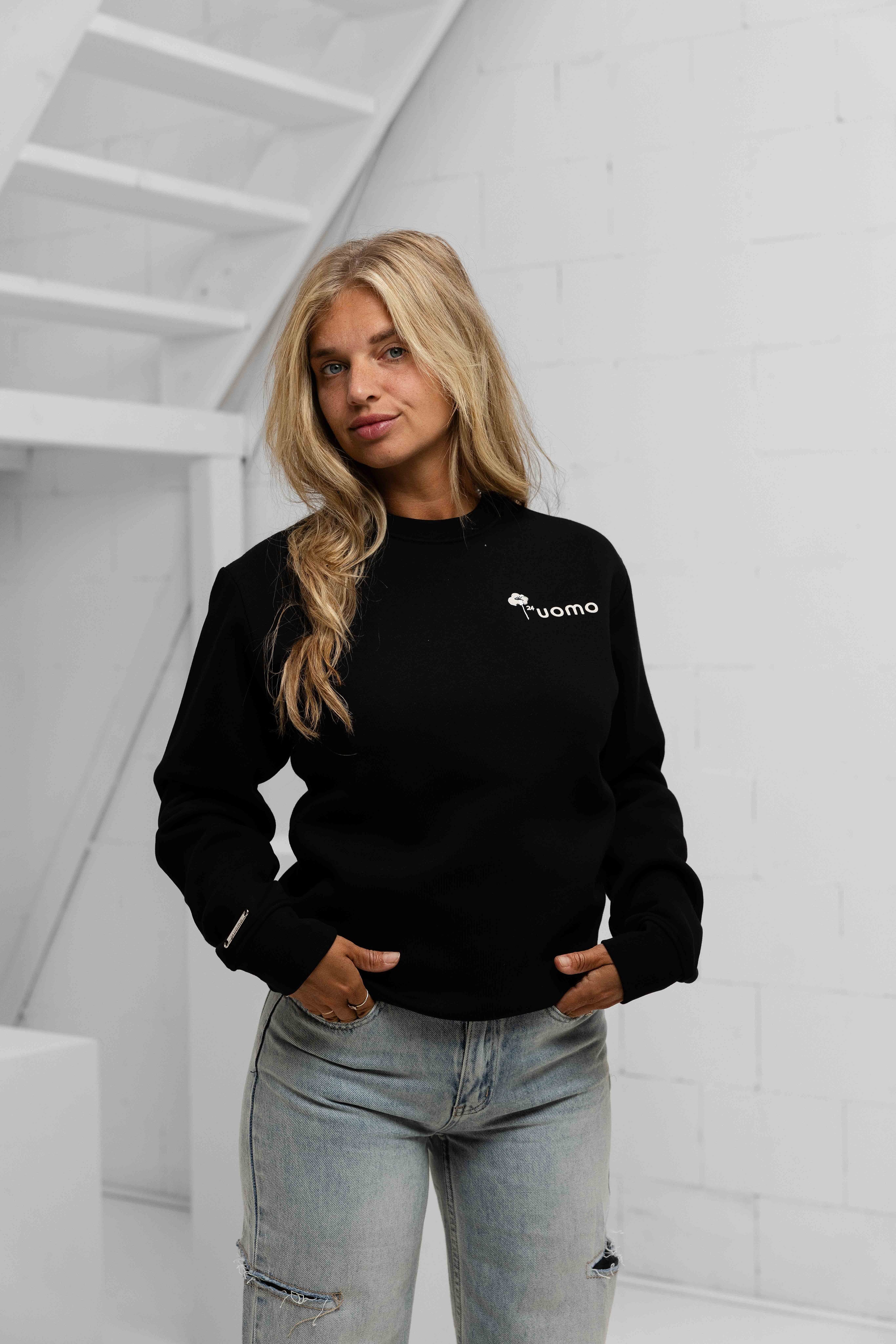 Flower Sweater Dames Black/Beige