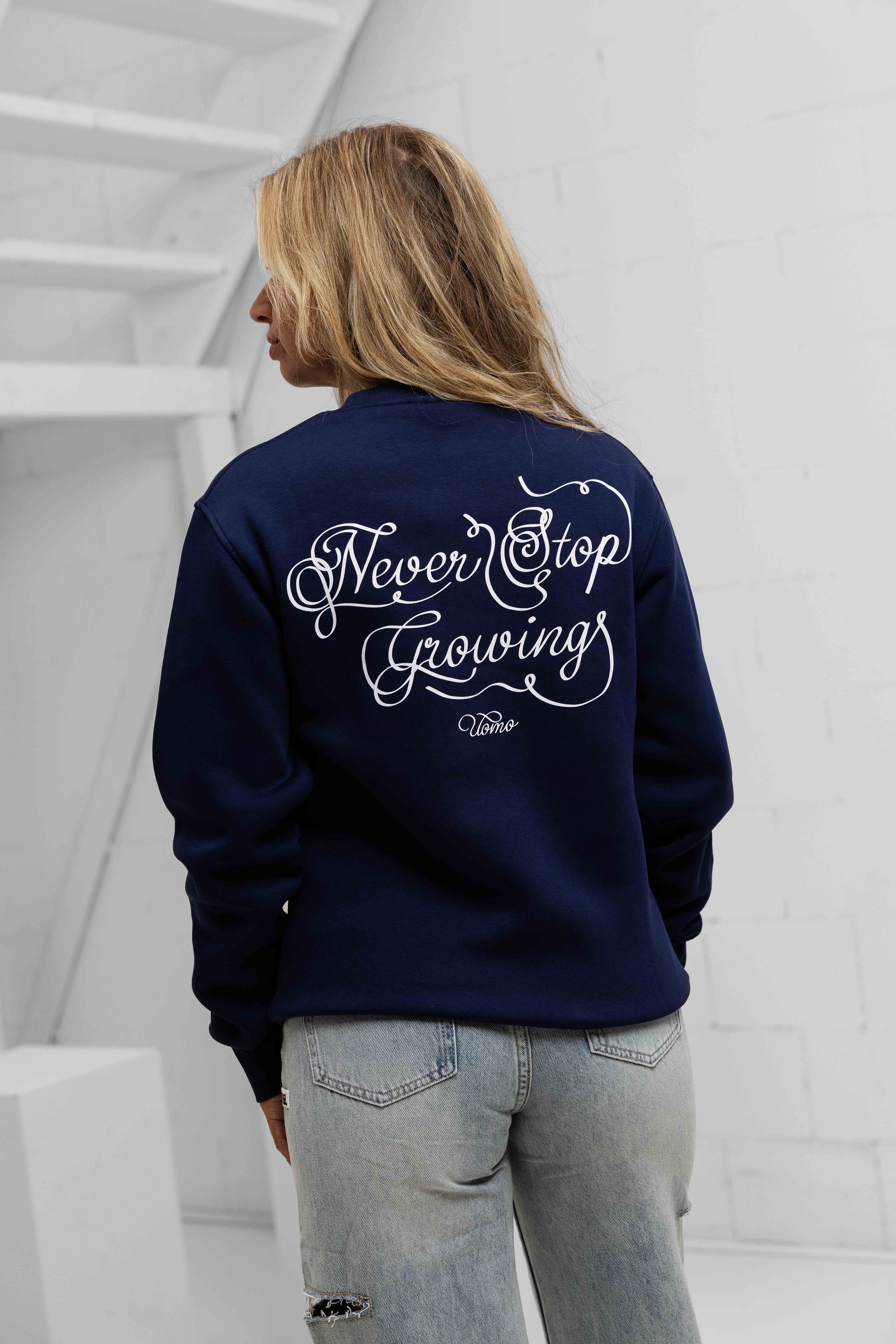 Never Stop Growing Sweater Dames Navy