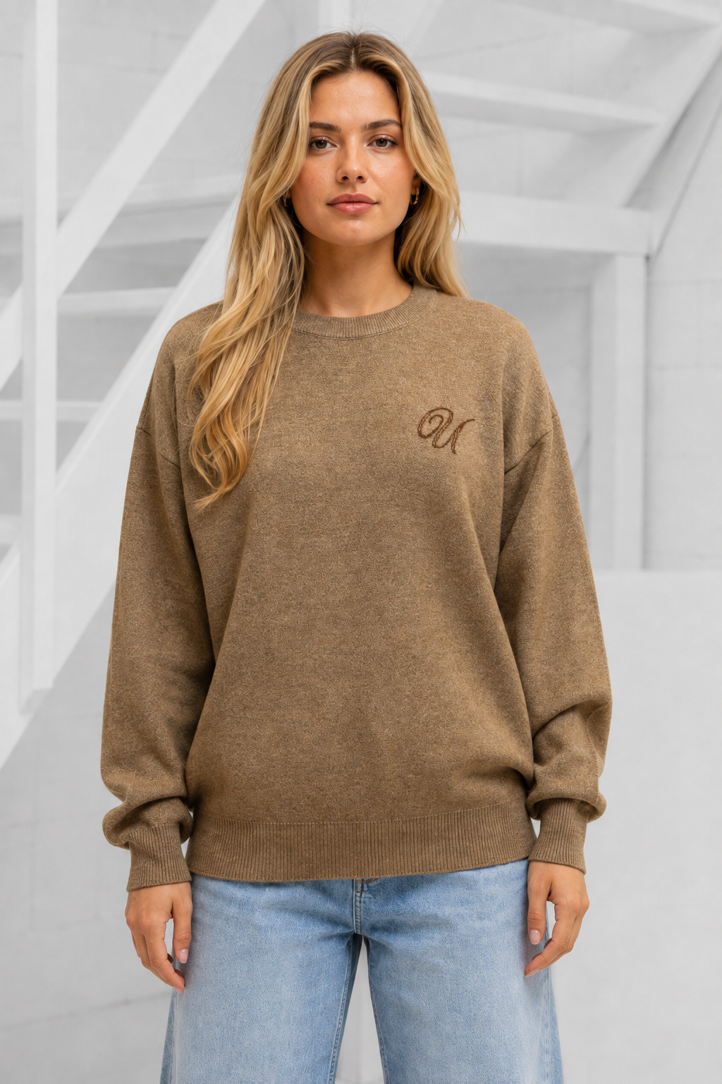 Creative Season Knitted Sweater Dames Beige PRE-ORDER 8 SEPTEMBER