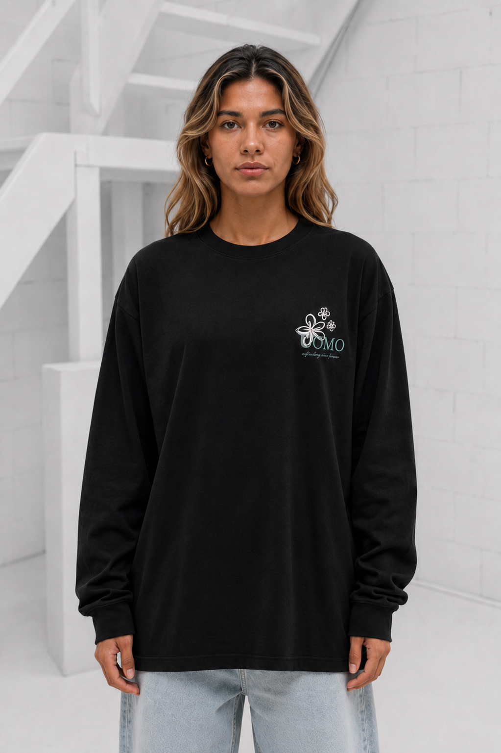 Flora Longsleeve Dames Zwart