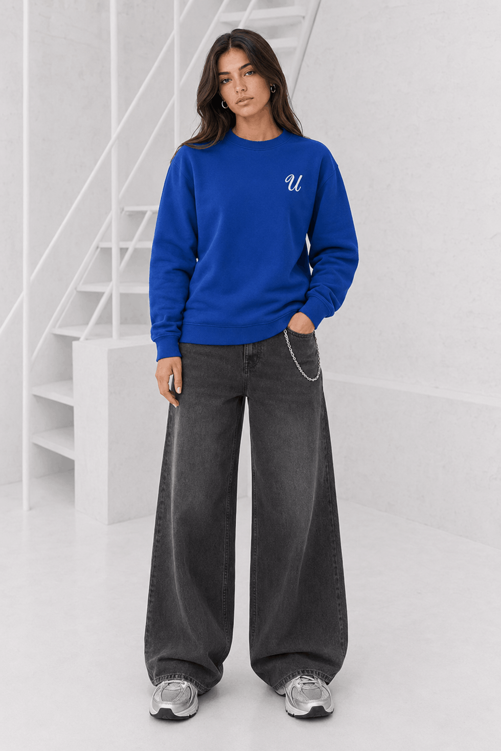 U Sweater Dames Donkerblauw