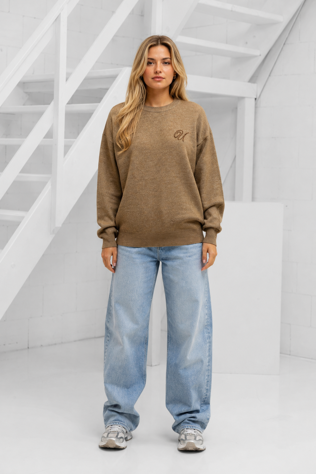 Creative Season Knitted Sweater Dames Beige PRE-ORDER 8 SEPTEMBER
