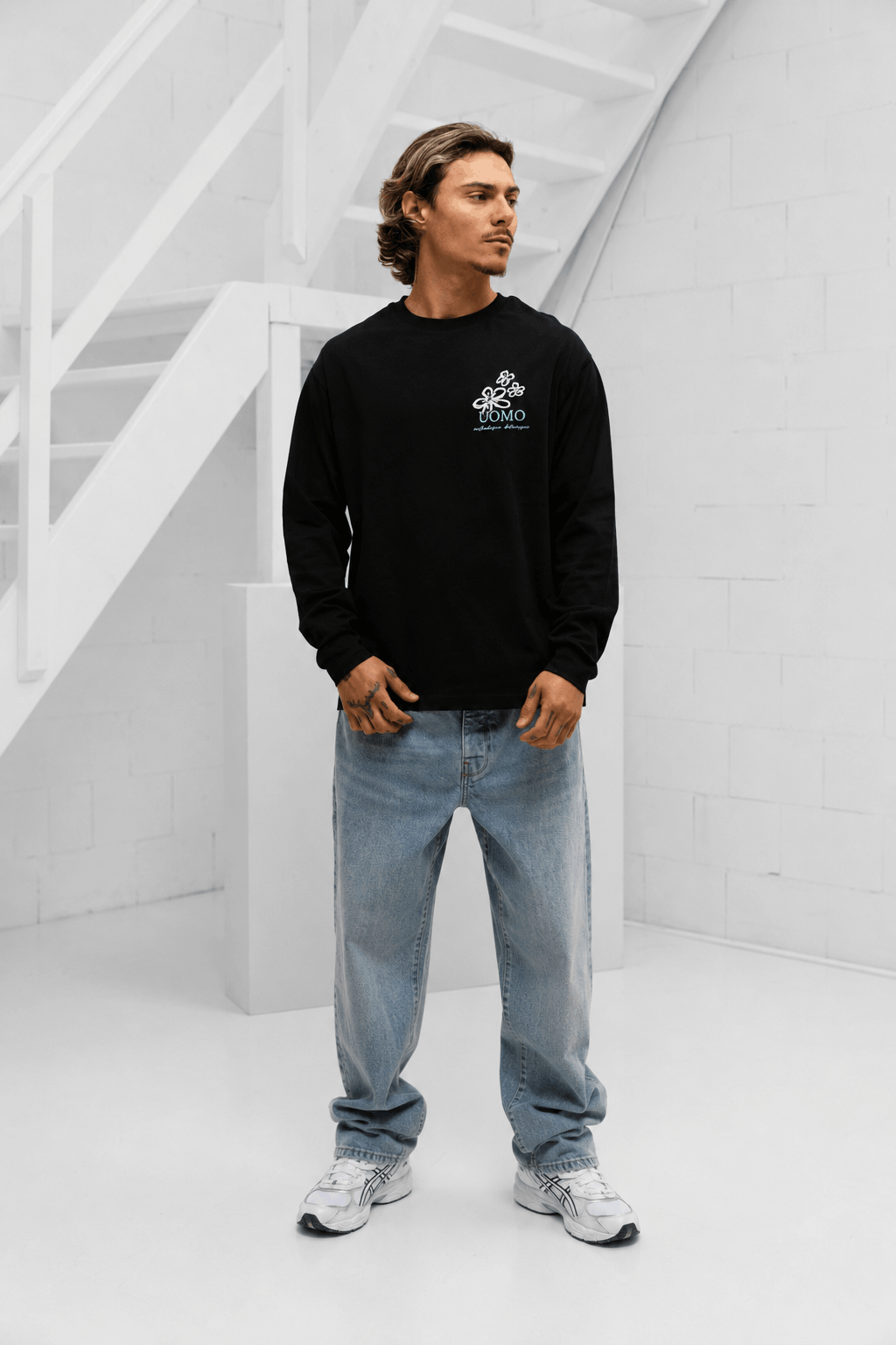 Flora Longsleeve Heren Zwart