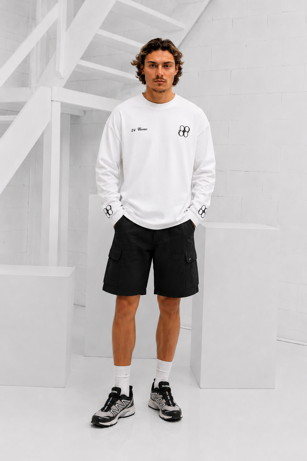 Symbol Longsleeve Shirt Heren Off-White/Zwart