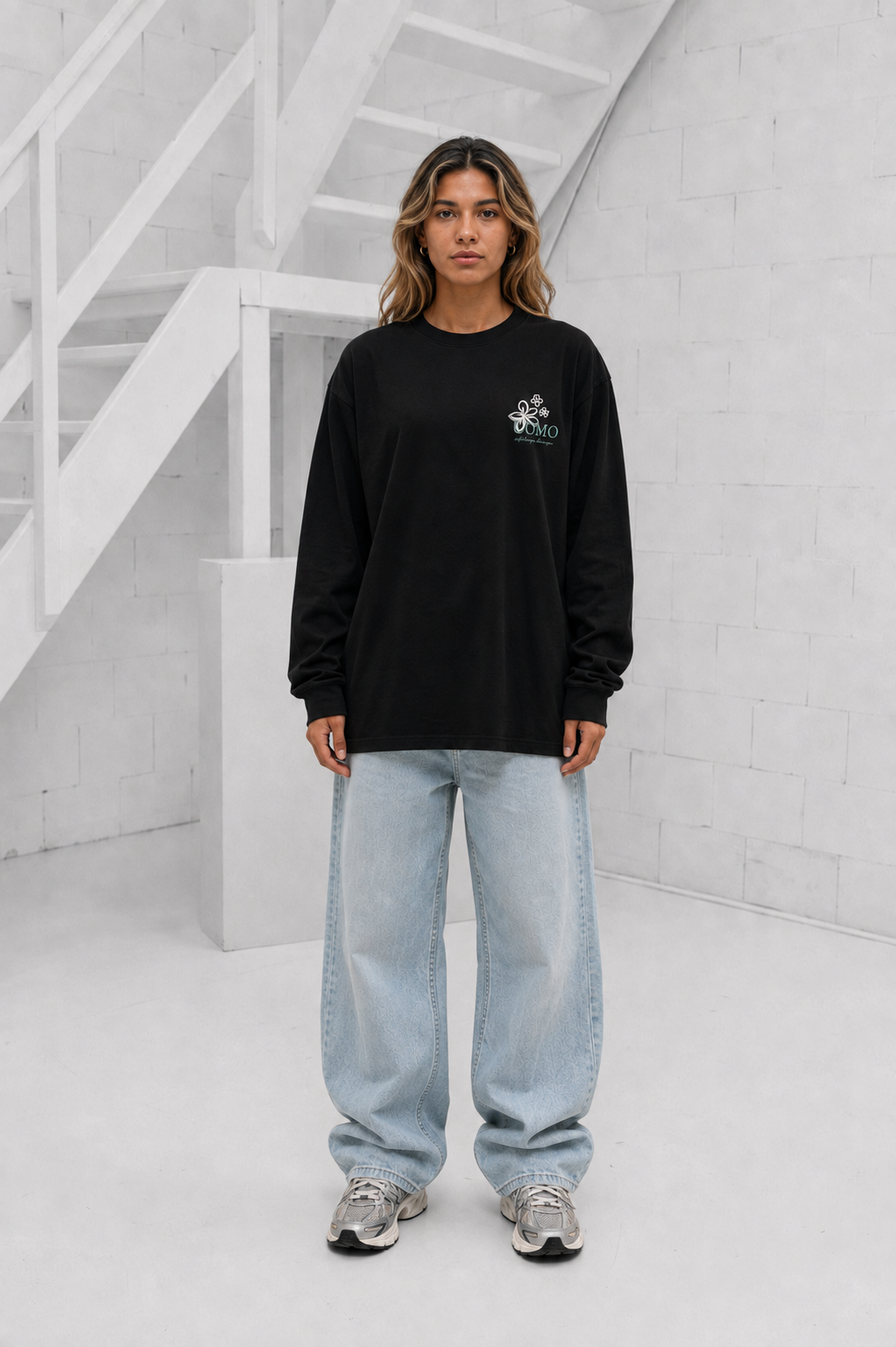 Flora Longsleeve Dames Zwart