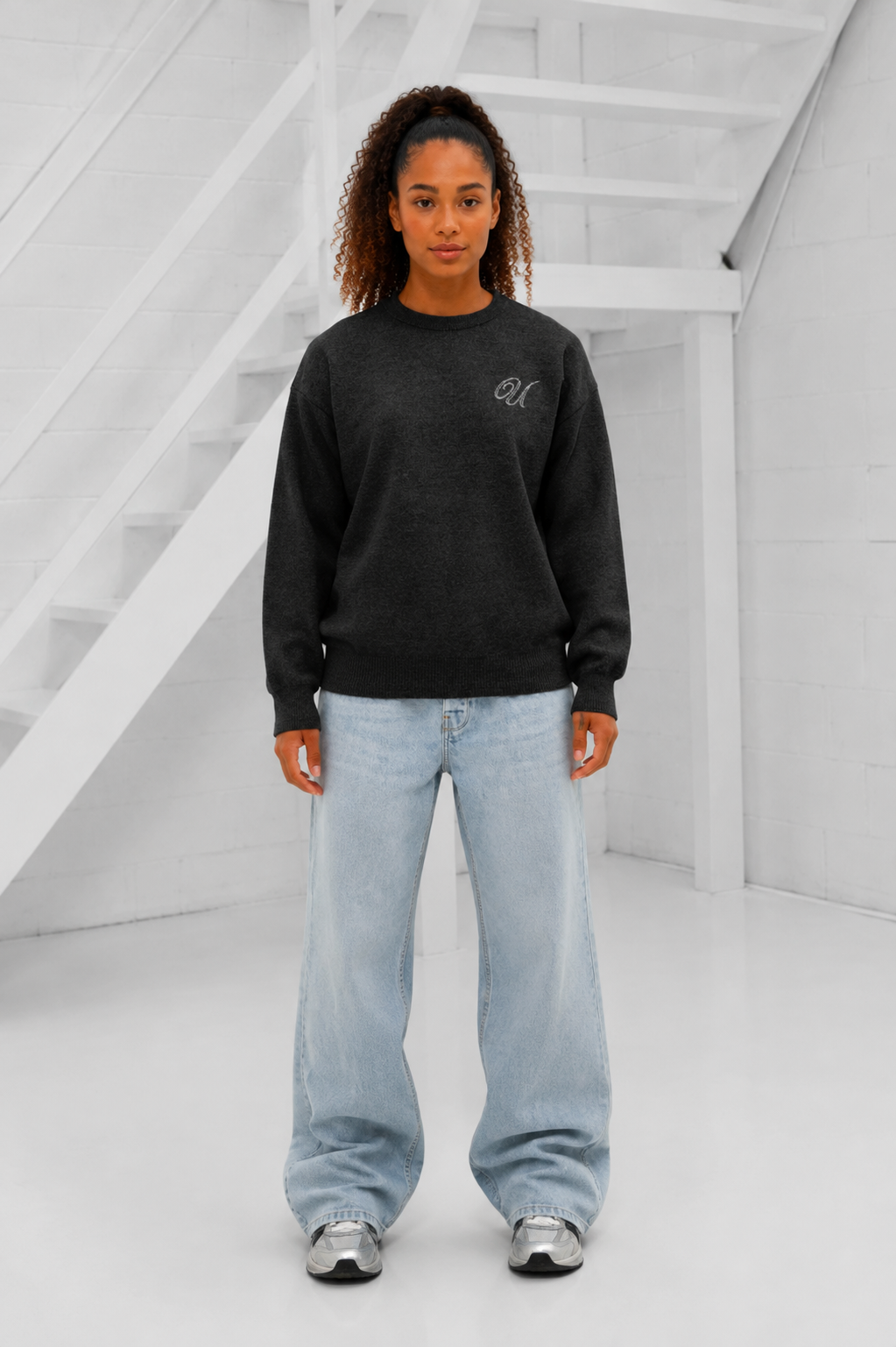 Knitted Sweater Dames Donkergrijs PRE-ORDER 8 SEPTEMBER